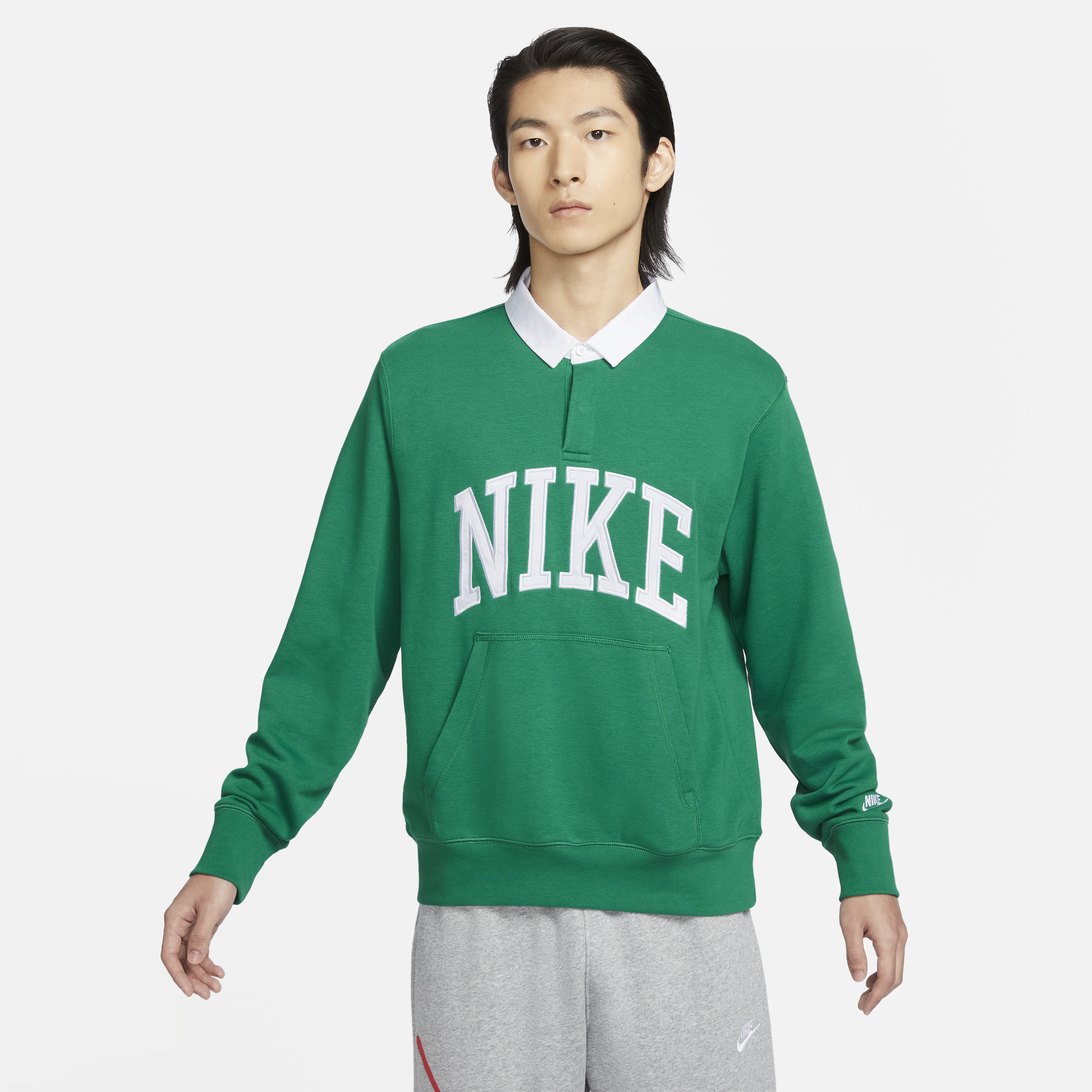【ナイキ(NIKE)公式ストア】ナイキ クラブ フリース メンズ ロングスリーブ フリース ポロ FN3113-365 グリーン 【ナイキ(NIKE)公式ストア】ナイキ クラブ フリース メンズ ロングスリーブ フリース ポロ FN3113-365 グリーン