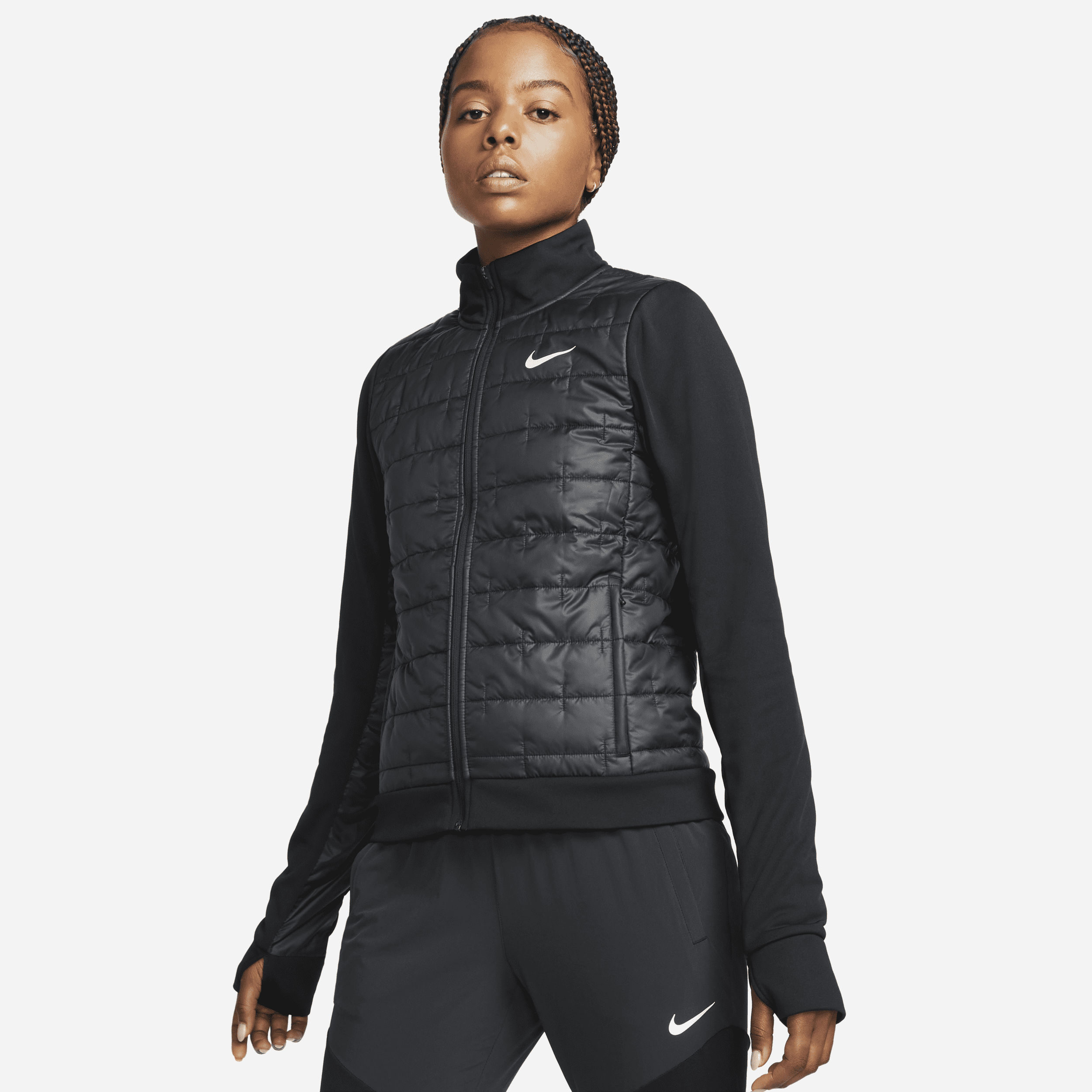 Nike Therma-FIT Damesjack met synthetische vulling - Zwart