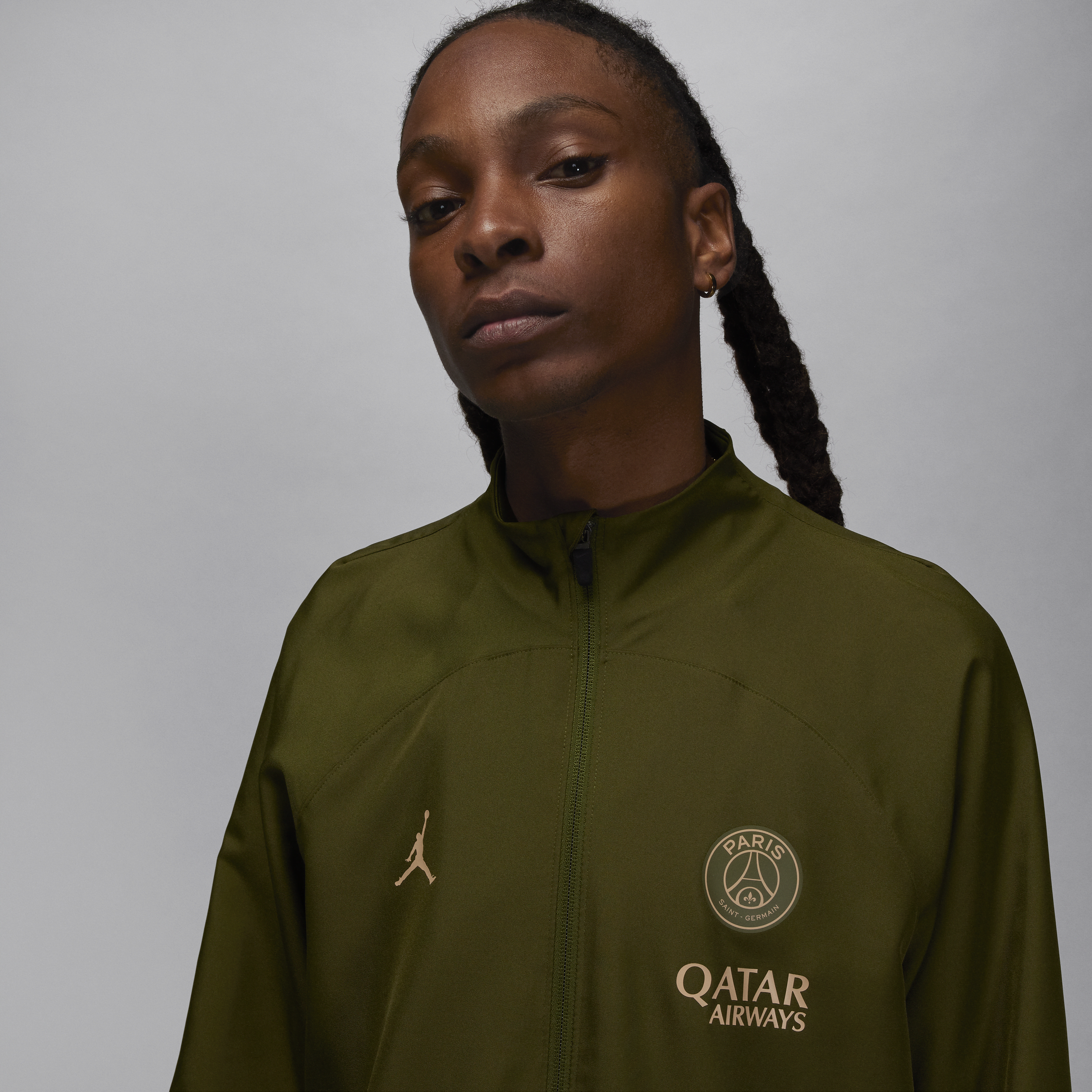 Jordan PSG オリーブグリーン 長袖ジャージ　Lサイズ Jordan PSG オリーブグリーン 長袖ジャージ Lサイズ - メルカリ