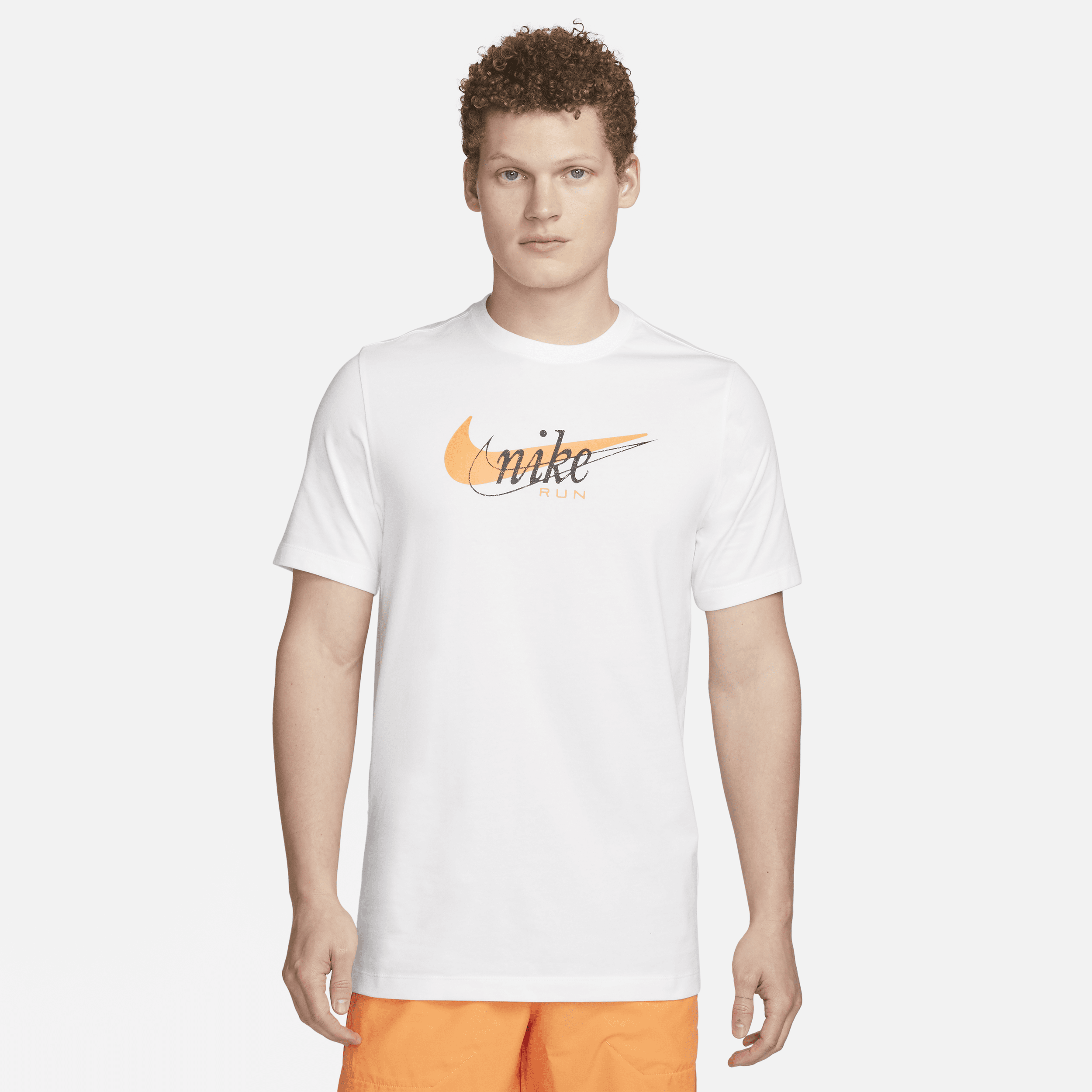 Nike Dri-FIT-løbe-T-shirt til mænd - hvid