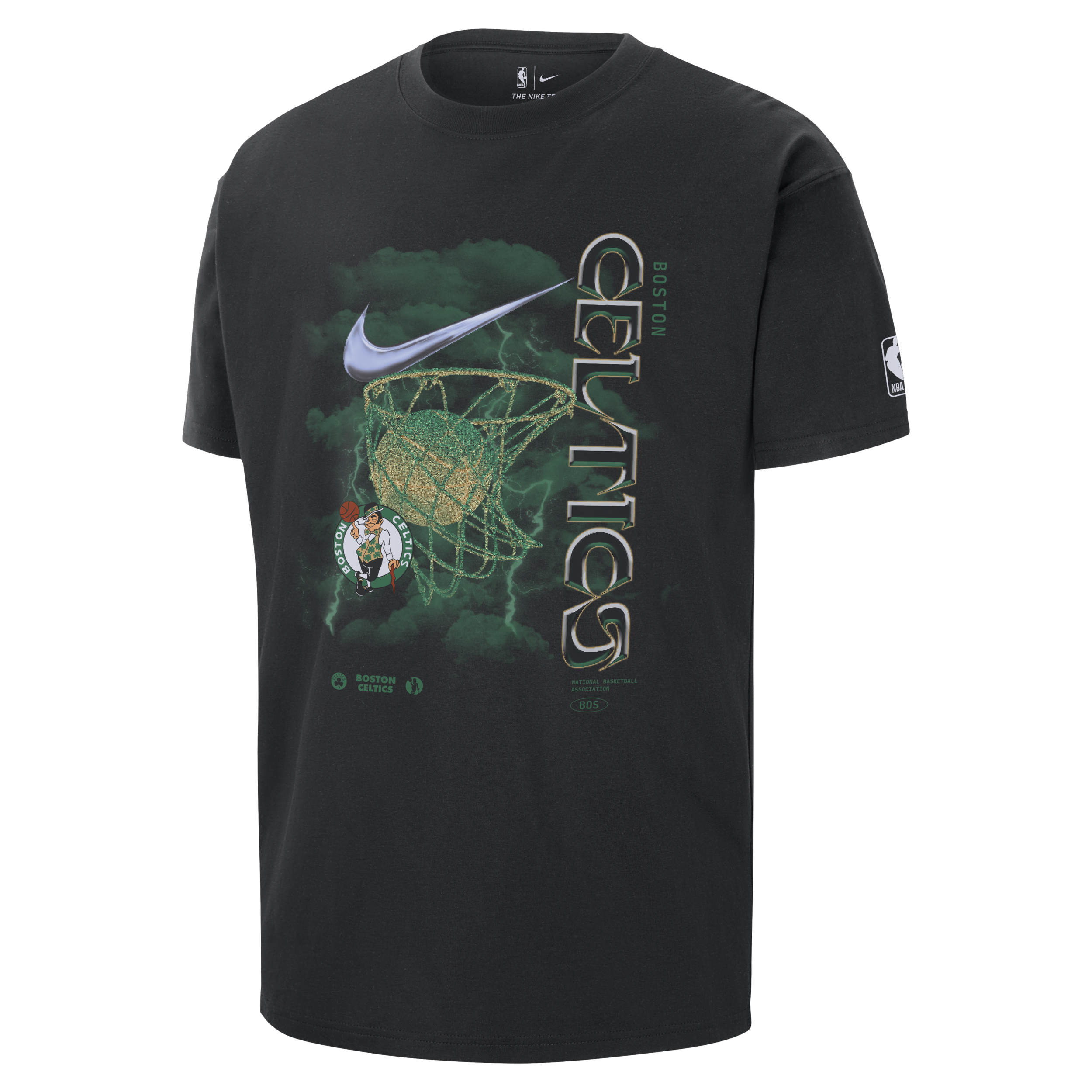 T-shirt Boston Celtics Courtside Max90 Nike NBA – Uomo - Nero