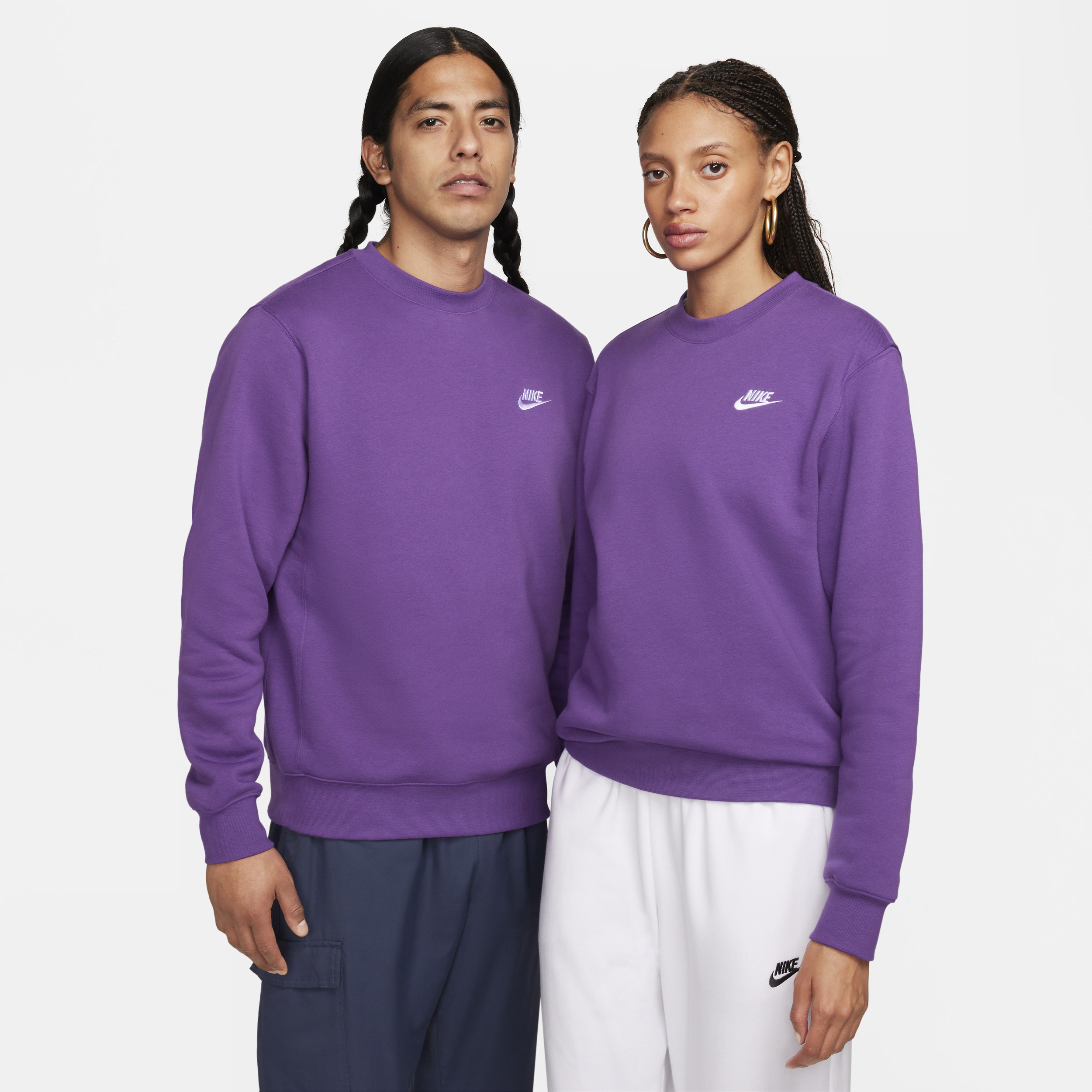 Nike Sportswear Club Fleece-crewtrøje til mænd - lilla