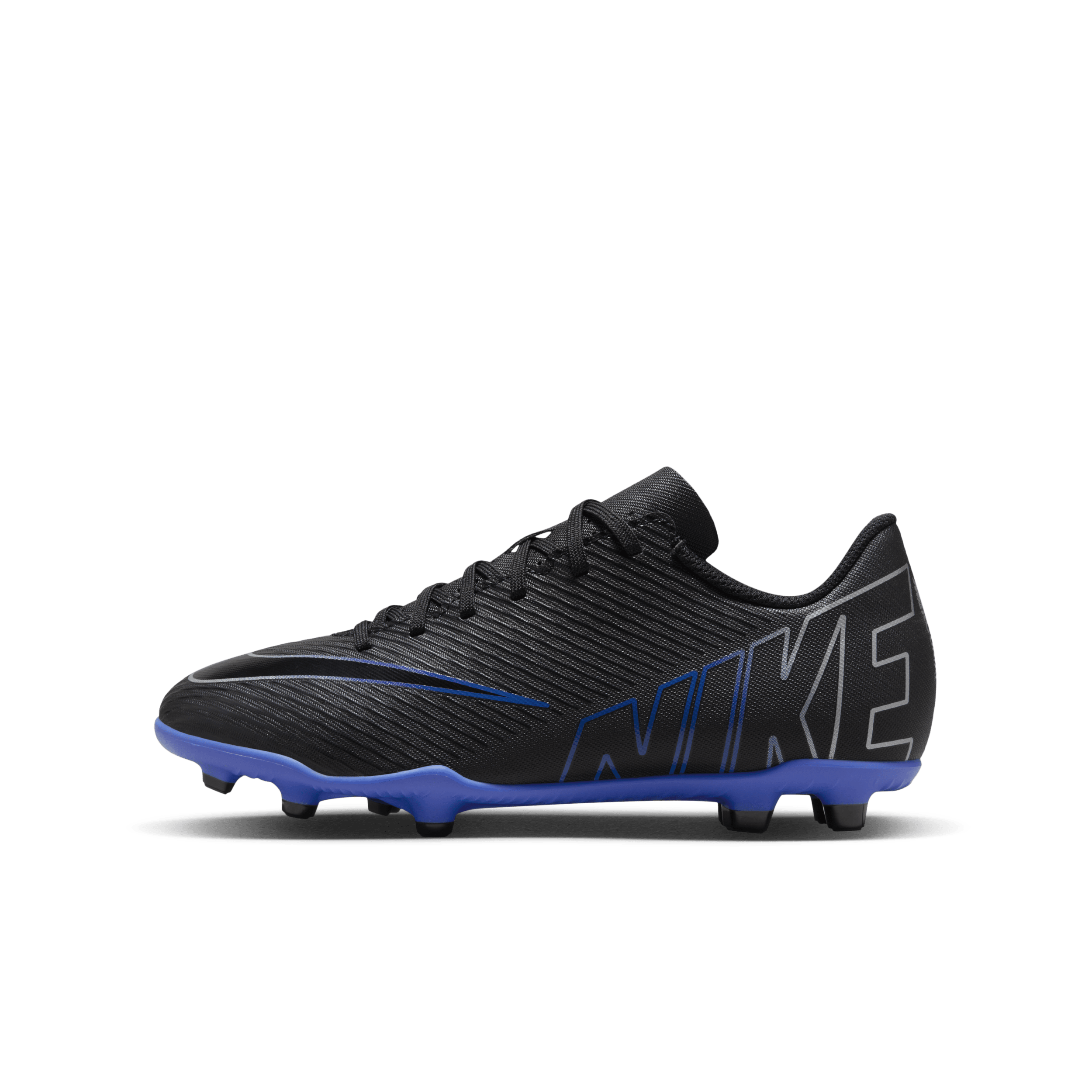Nike Jr. Mercurial Vapor 15 Club low-top voetbalschoen voor kleuters/kids (meerdere ondergronden) - Zwart