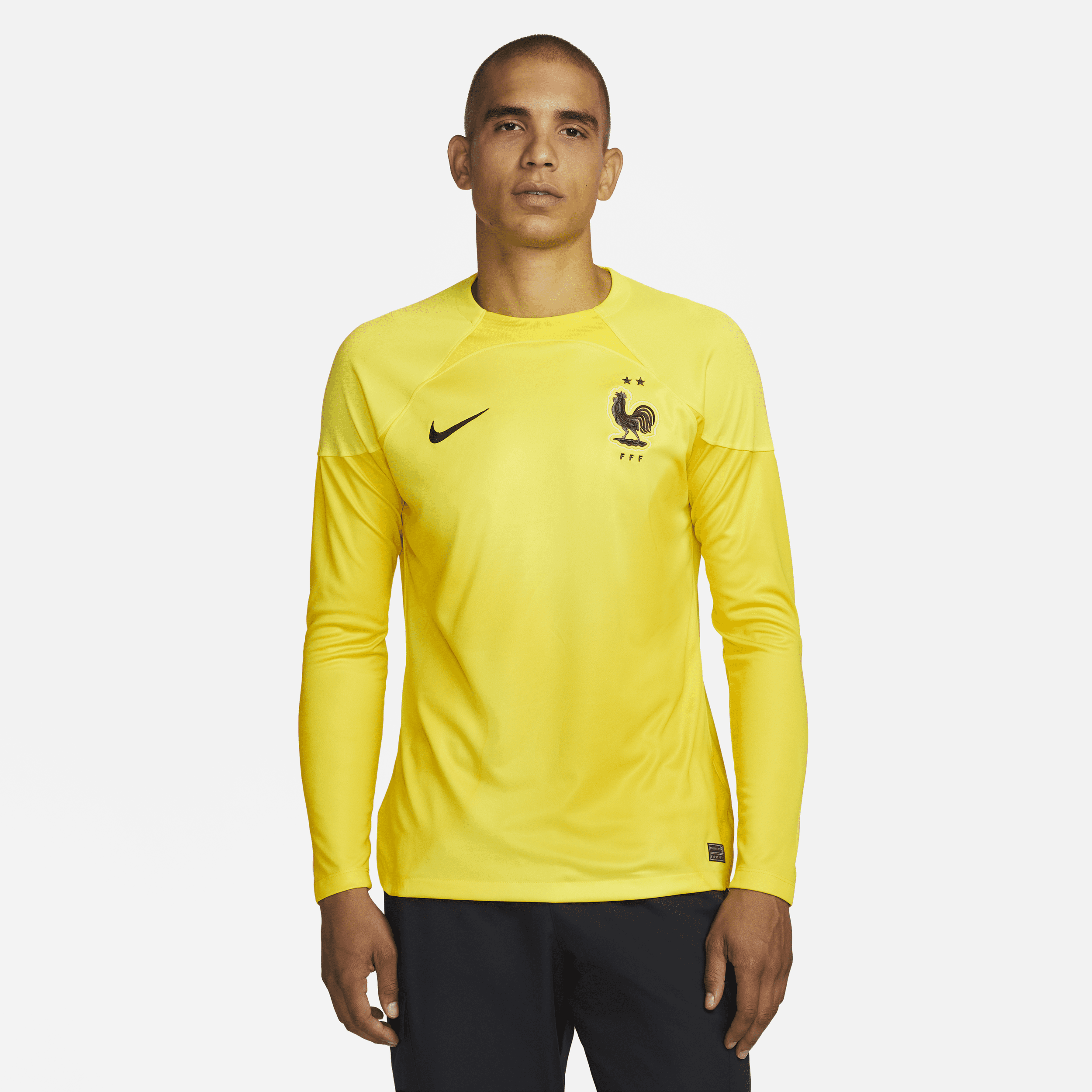 FFF 2022/23 Stadium Goalkeeper Nike Dri-FIT-fodboldtrøje til mænd - gul