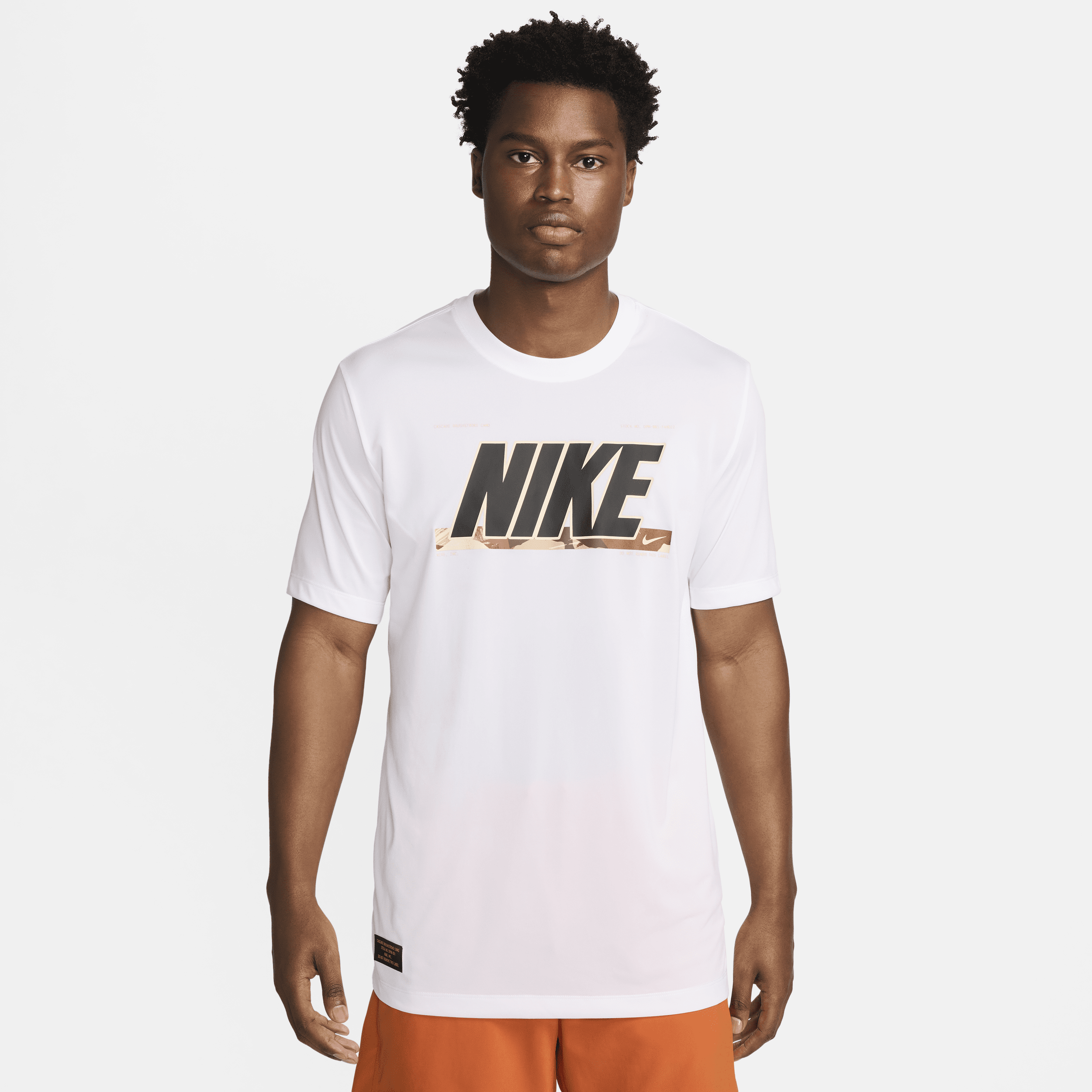 Nike Dri-FIT Fitness-T-shirt til mænd - hvid
