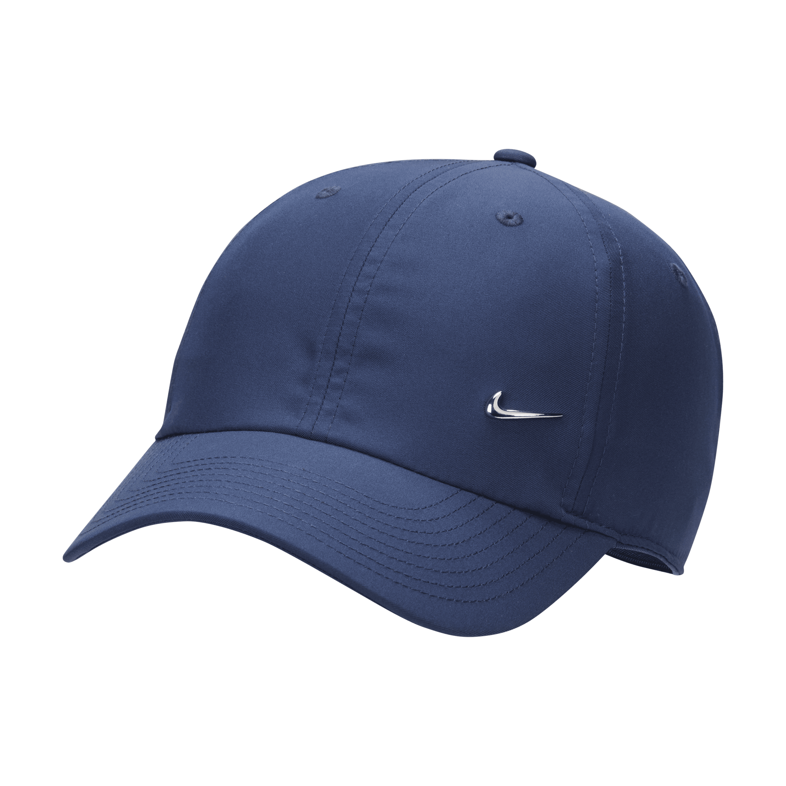 Nike Dri-FIT Club Gorra sin estructura con logotipo Swoosh metálico - Azul