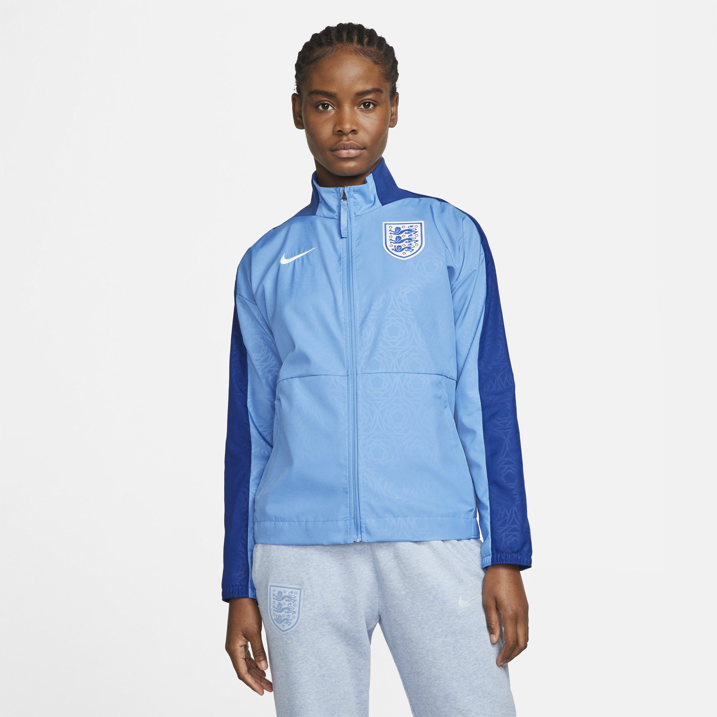 England 2023 Lionesses Nike Dri-FIT Anthem-fodboldjakke til kvinder - blå