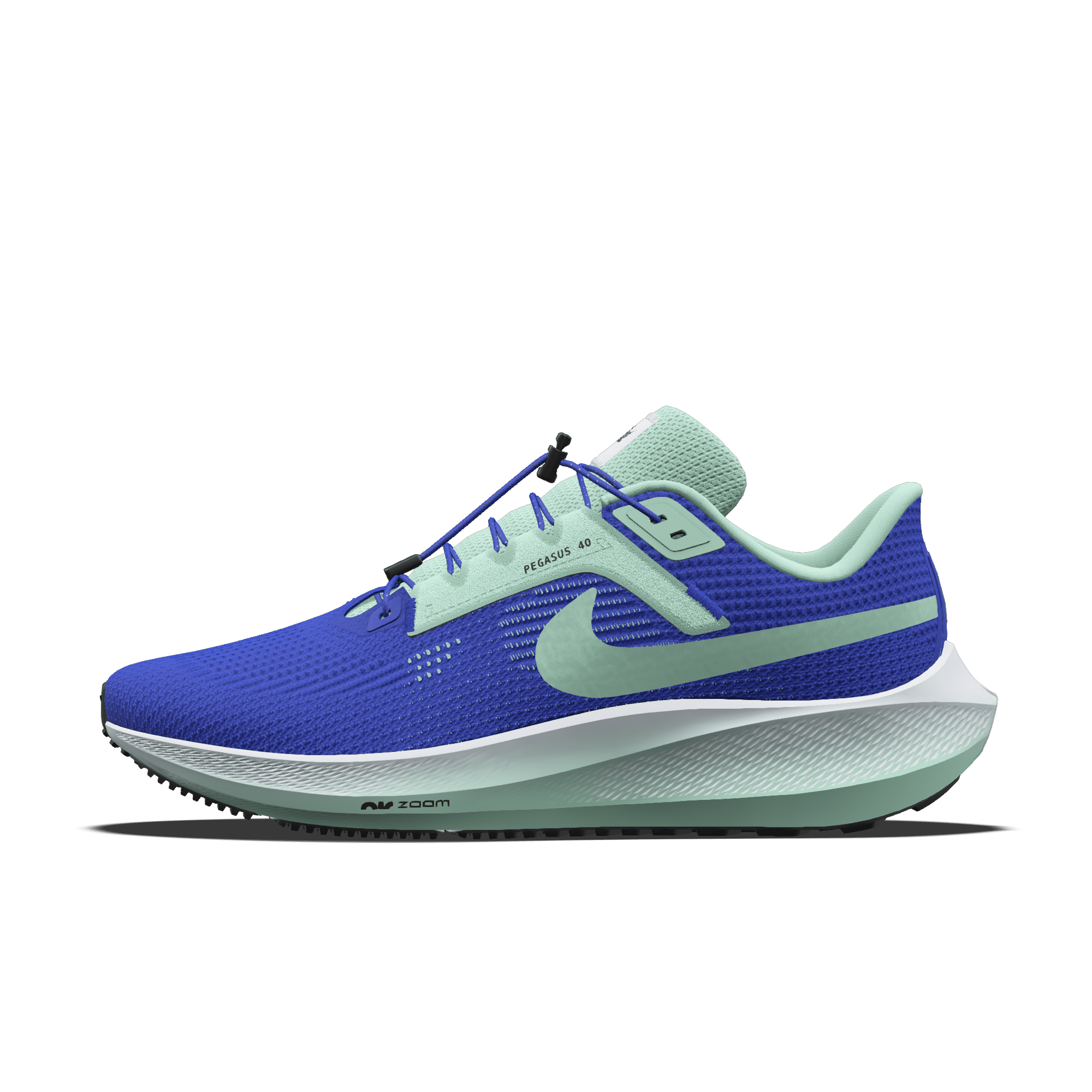 Custom Nike Pegasus 40 By You-løbesko til vej til mænd - blå
