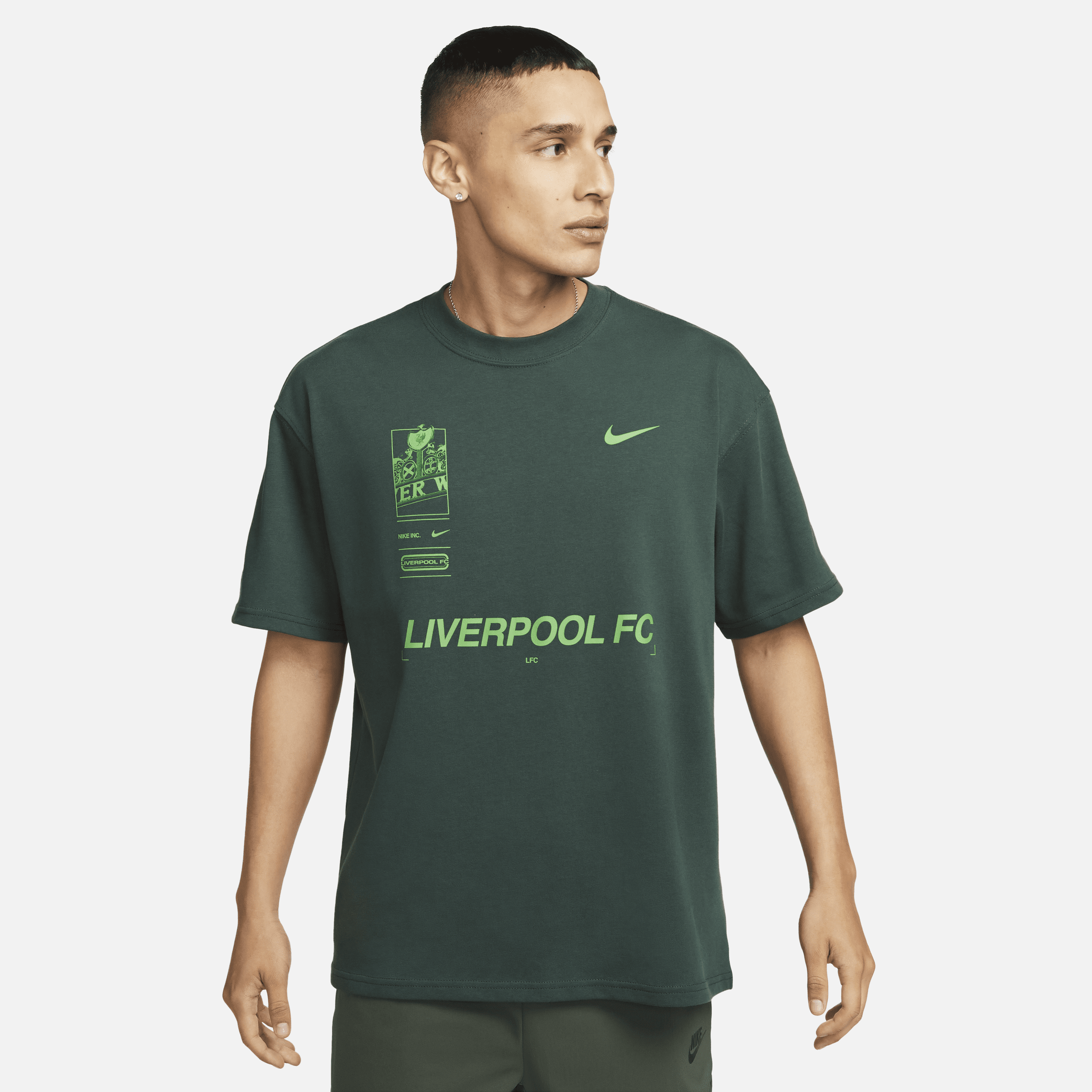 Liverpool FC Nike Max90-fodbold-T-shirt til mænd - grøn