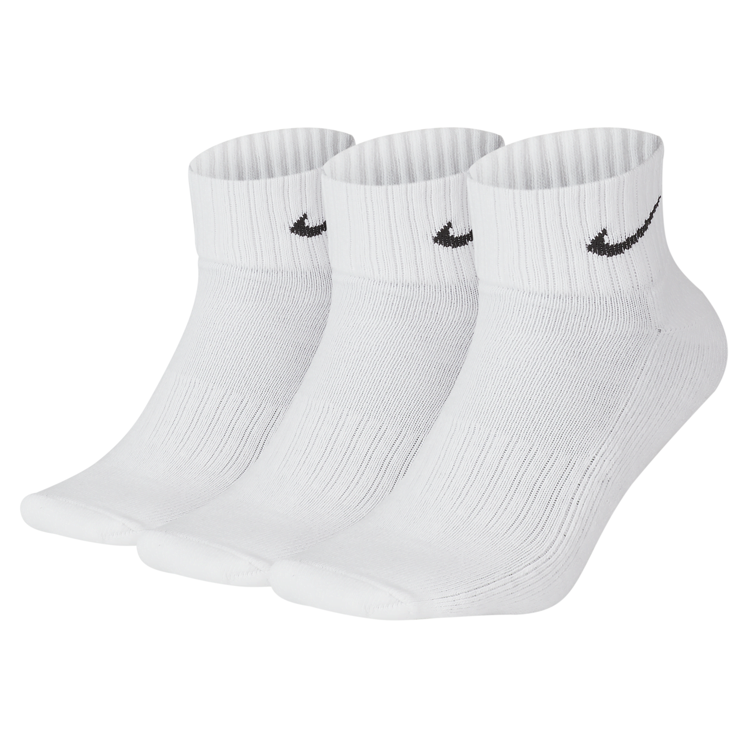 Nike Calcetines hasta el tobillo con amortiguación (3 pares) - Blanco