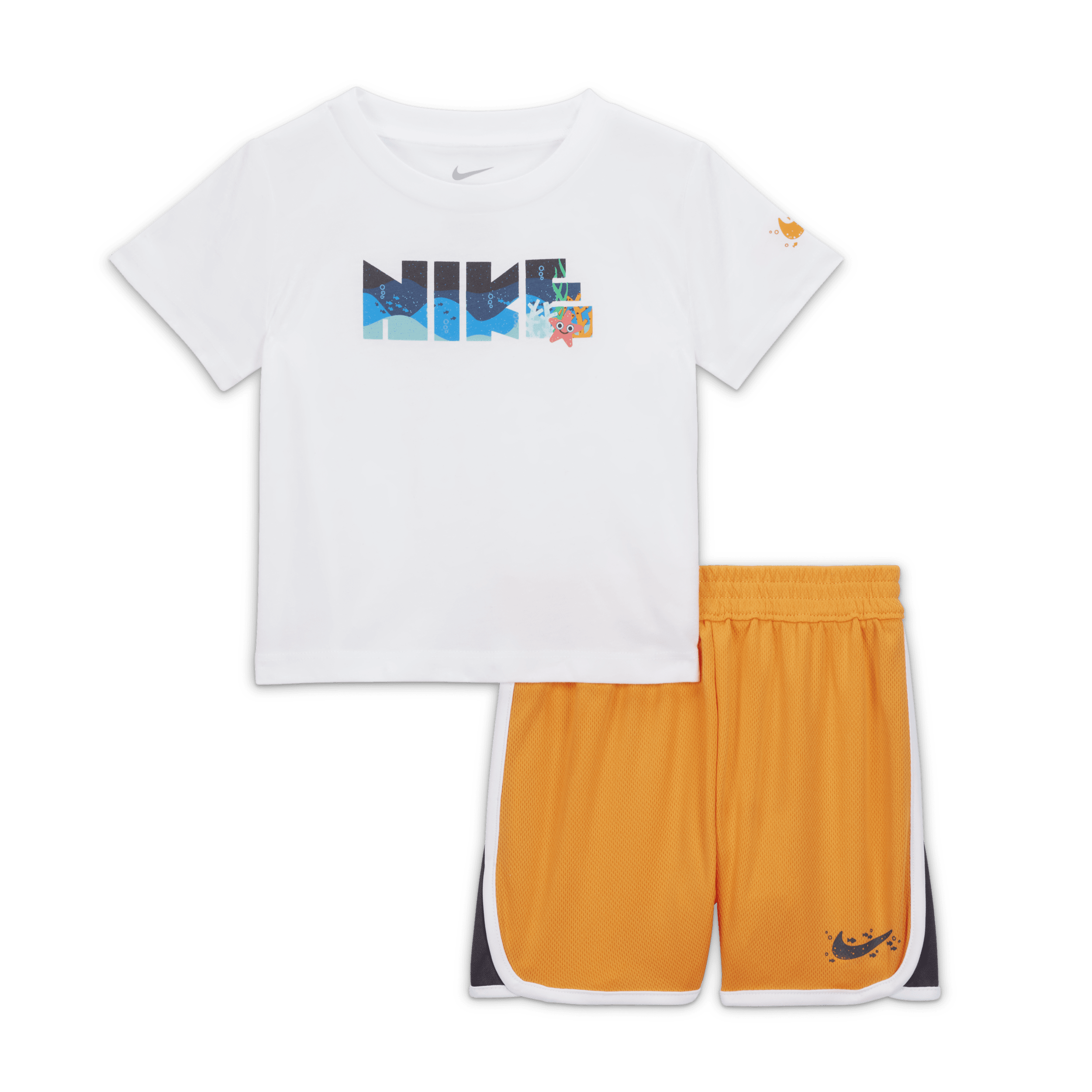 Nike Sportswear Coral Reef Mesh Shorts Set Tweedelige babyset - Oranje