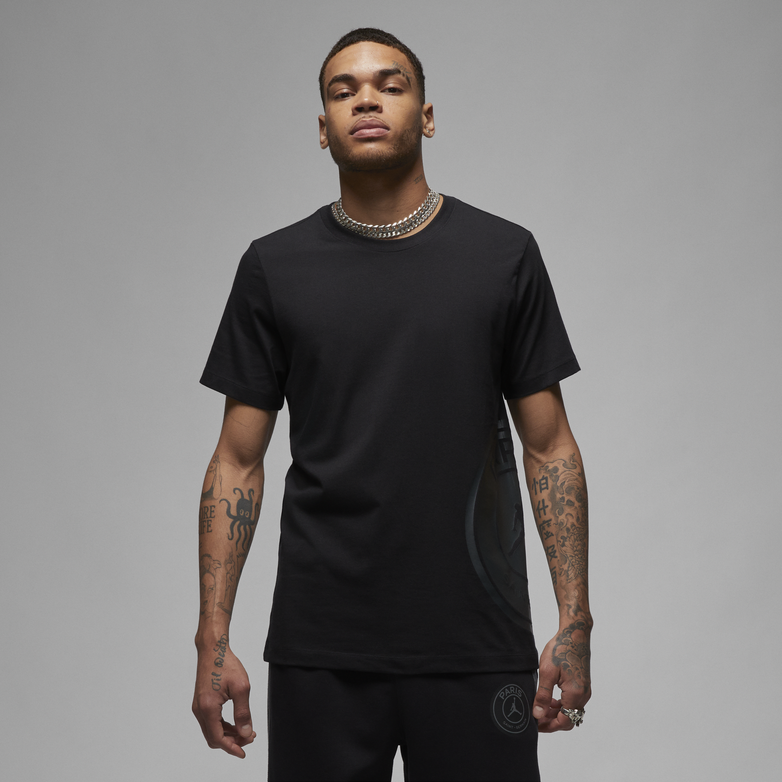 Nike Paris Saint-Germain-T-shirt til mænd - sort