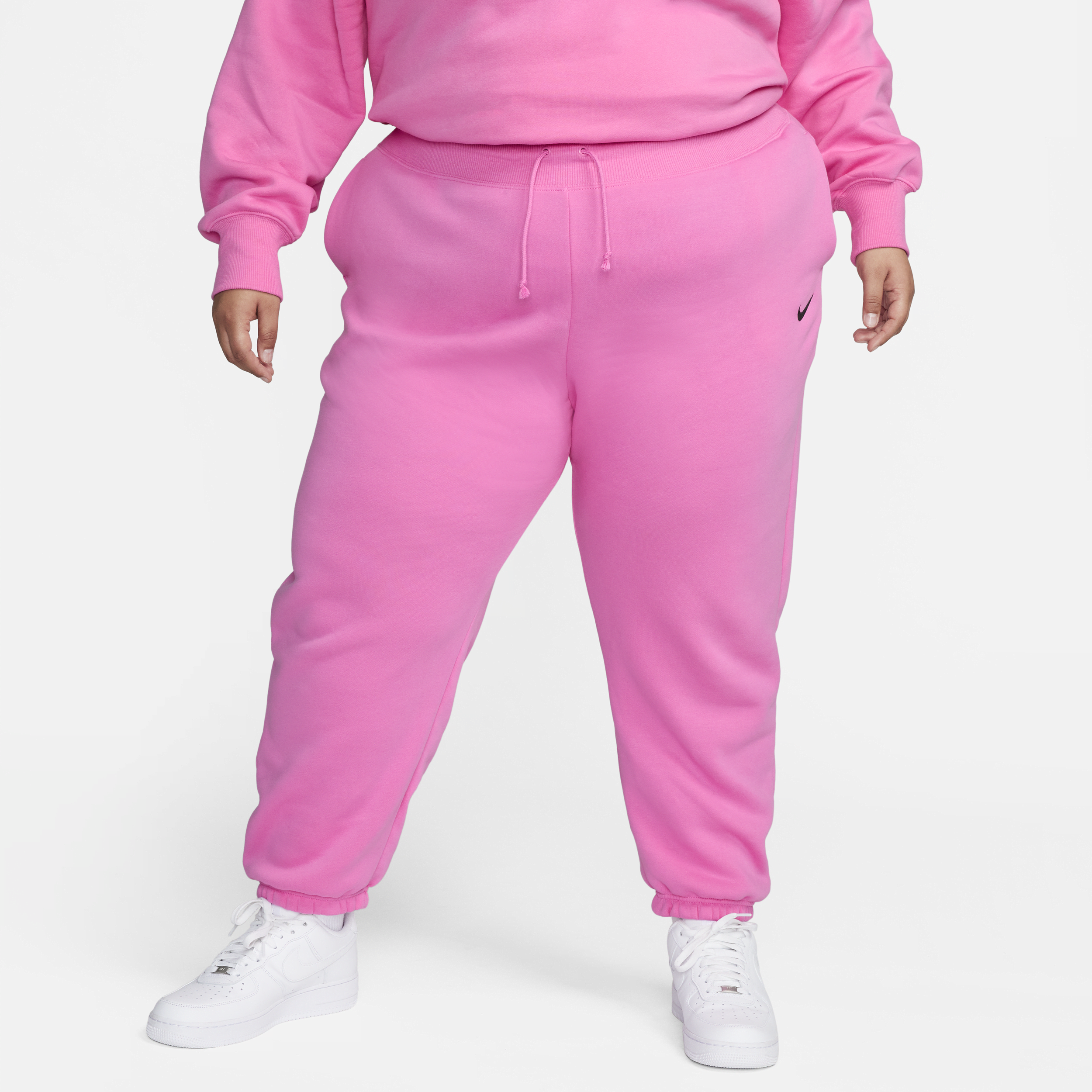 Nike Sportswear Phoenix Fleece Oversized joggingbroek met hoge taille voor dames (Plus Size) - Rood