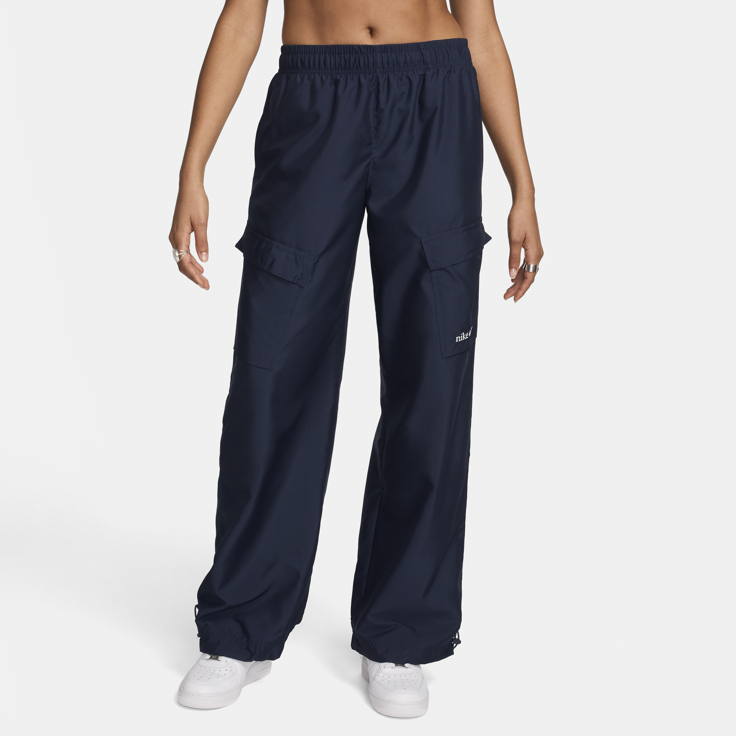 Vævede Nike Sportswear-cargo-bukser til kvinder - blå