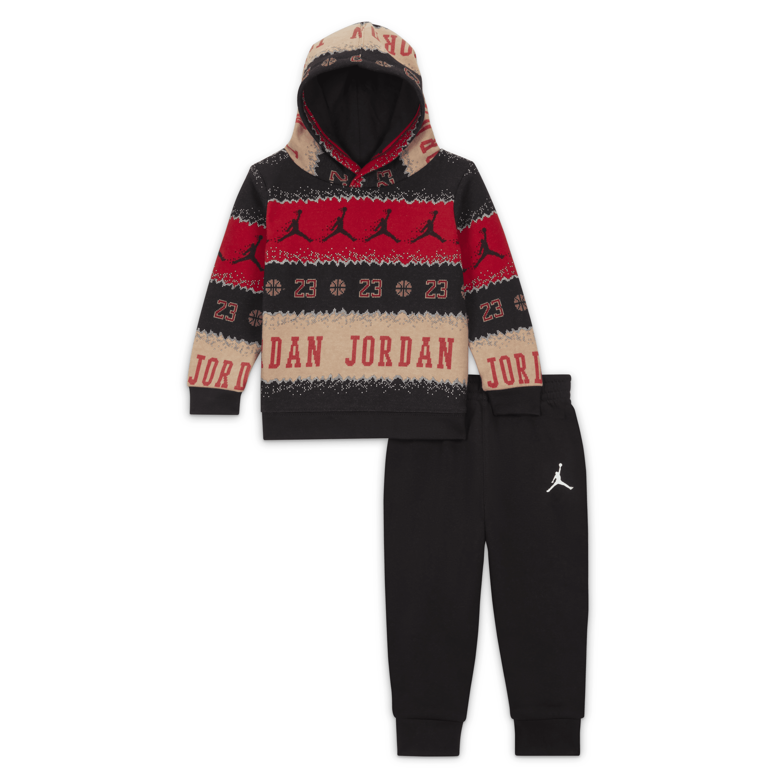 Nike Completo in 2 pezzi con felpa pullover con cappuccio Jordan MJ Holiday – Neonati - Nero