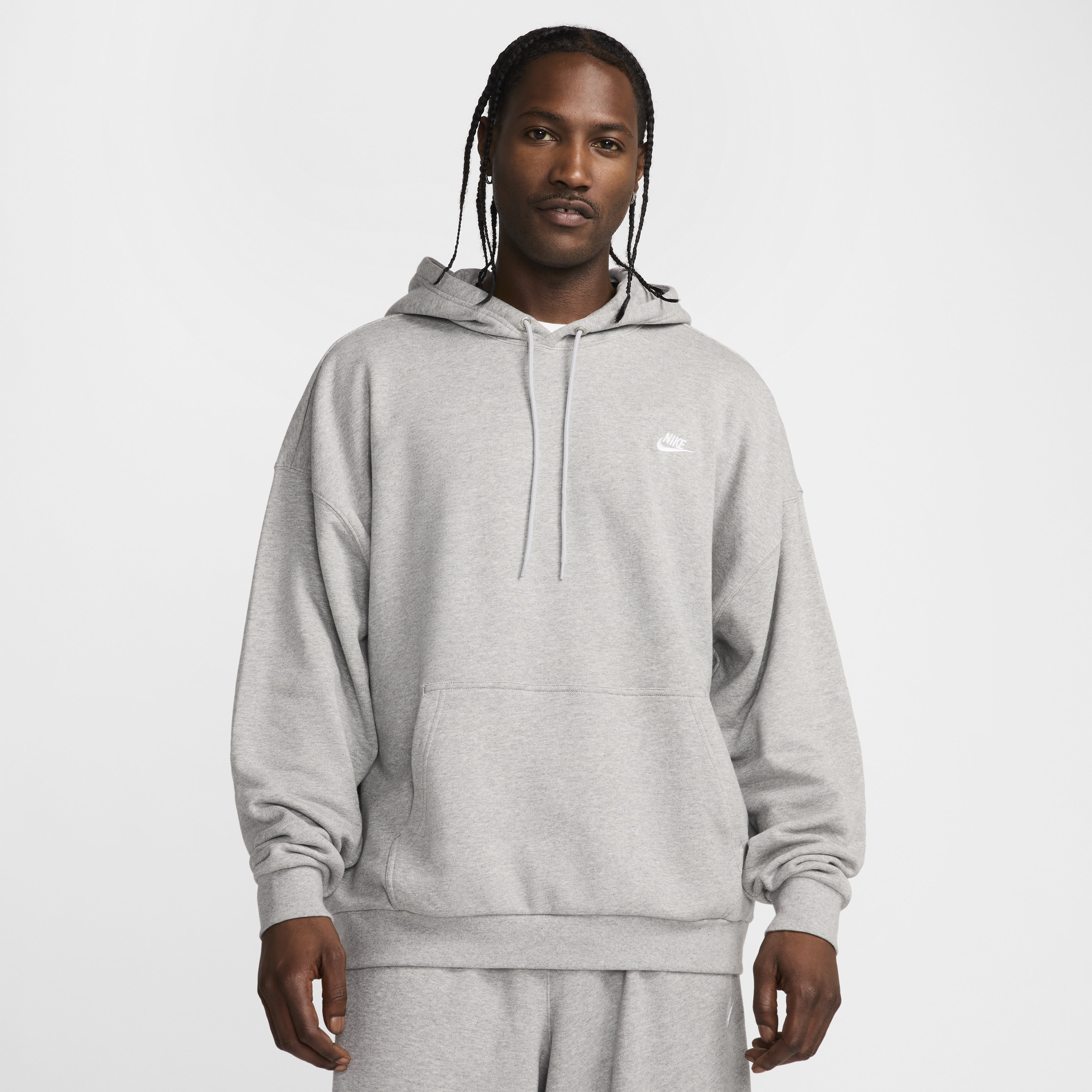 Nike Club Fleece Sudadera con capucha de tejido French terry y ajuste oversize - Hombre - Gris