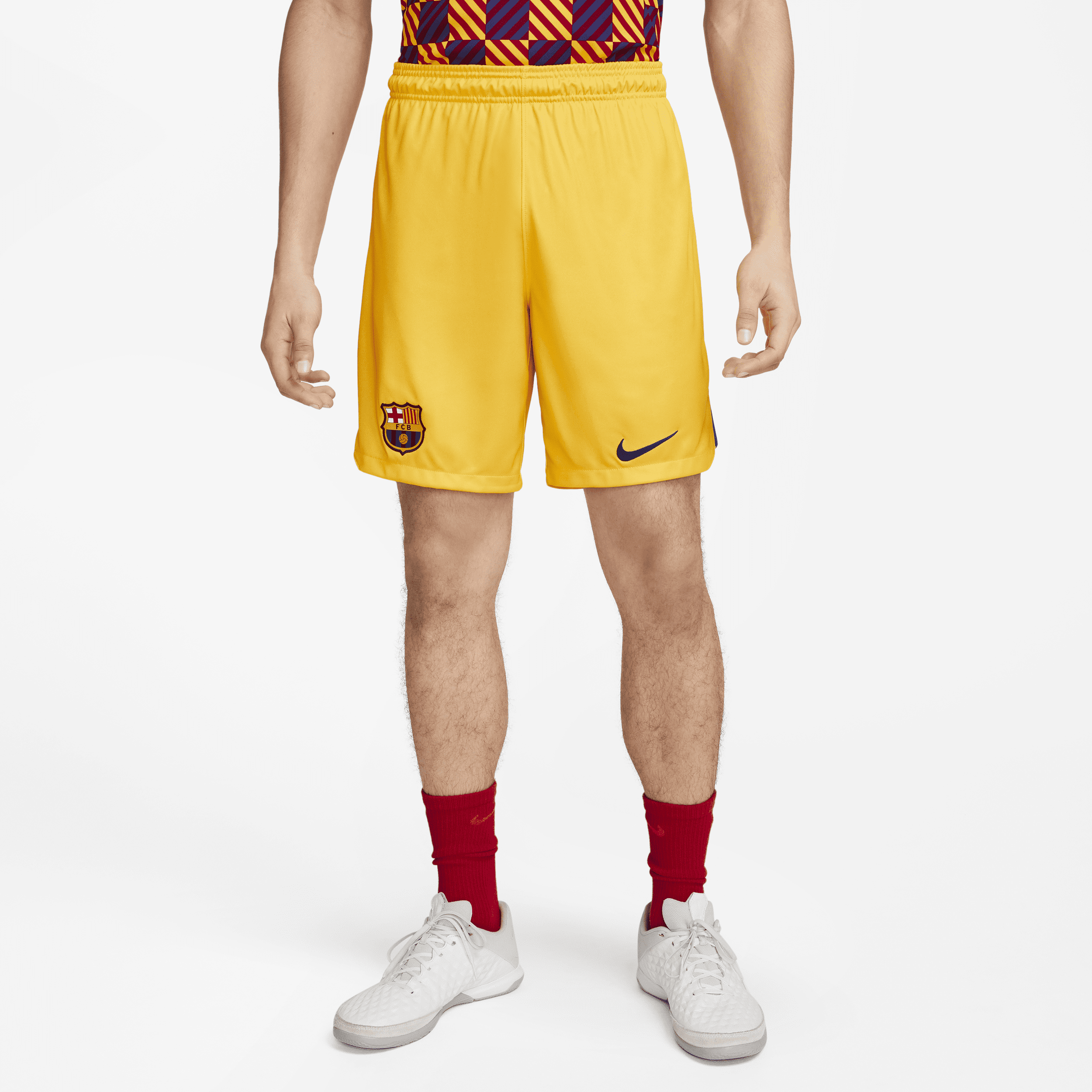Shorts da calcio Nike Dri-FIT FC Barcelona 2023/24 Stadium da uomo – Quarta - Giallo