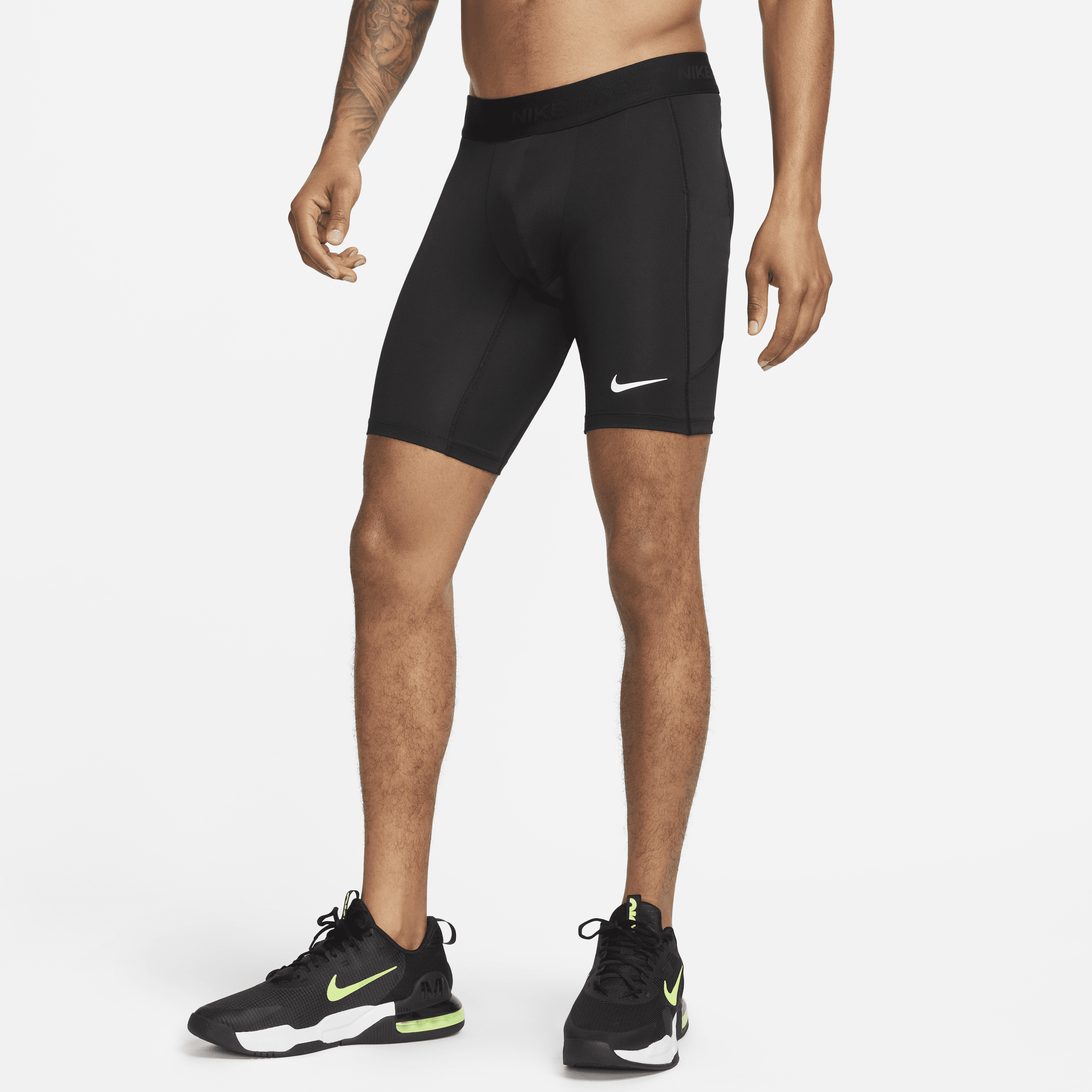 Lange Nike Pro Dri-FIT-fitnessshorts til mænd - sort