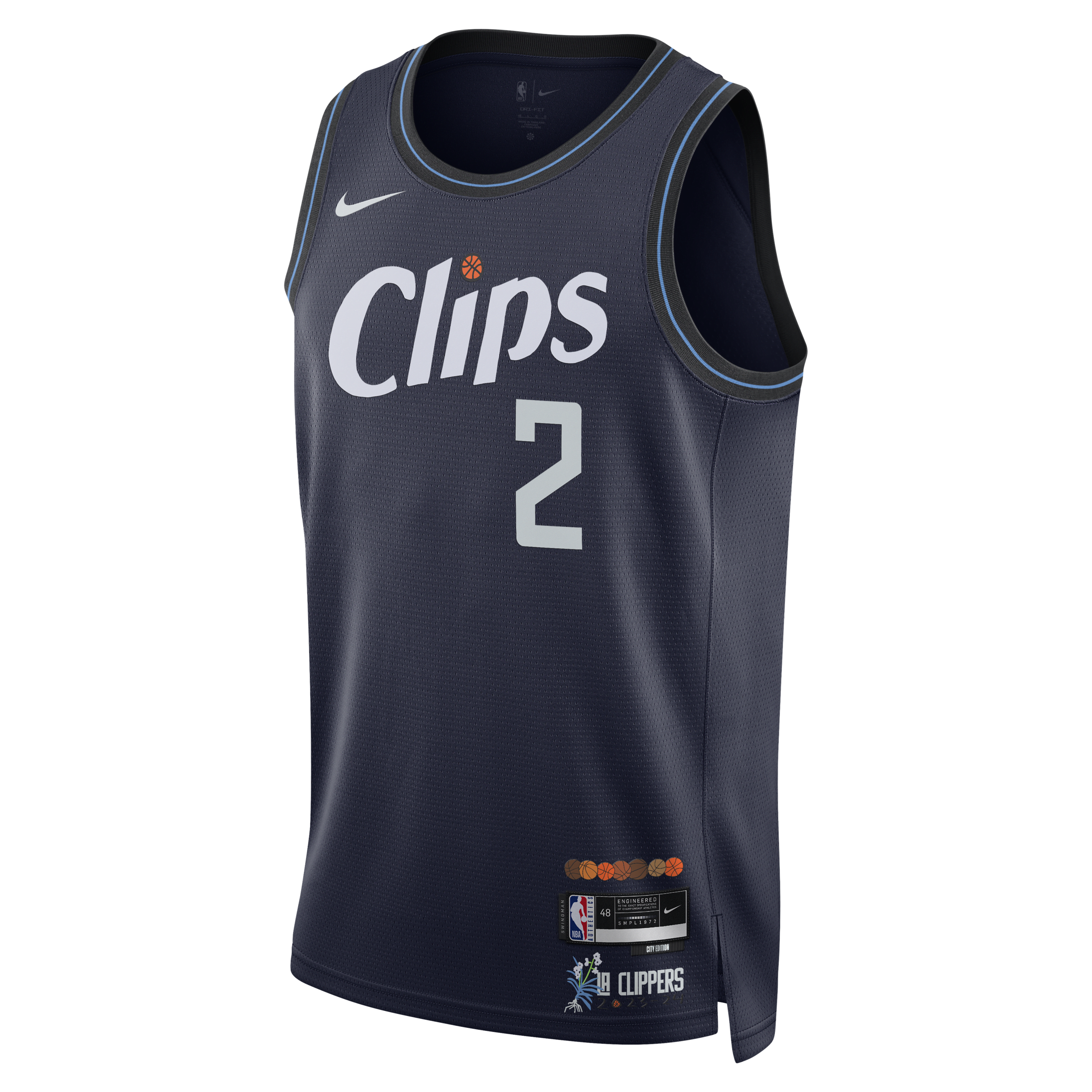 Kawhi Leonard LA Clippers City Edition 2023/24 Nike Dri-FIT Swingman NBA-jersey voor heren - Blauw