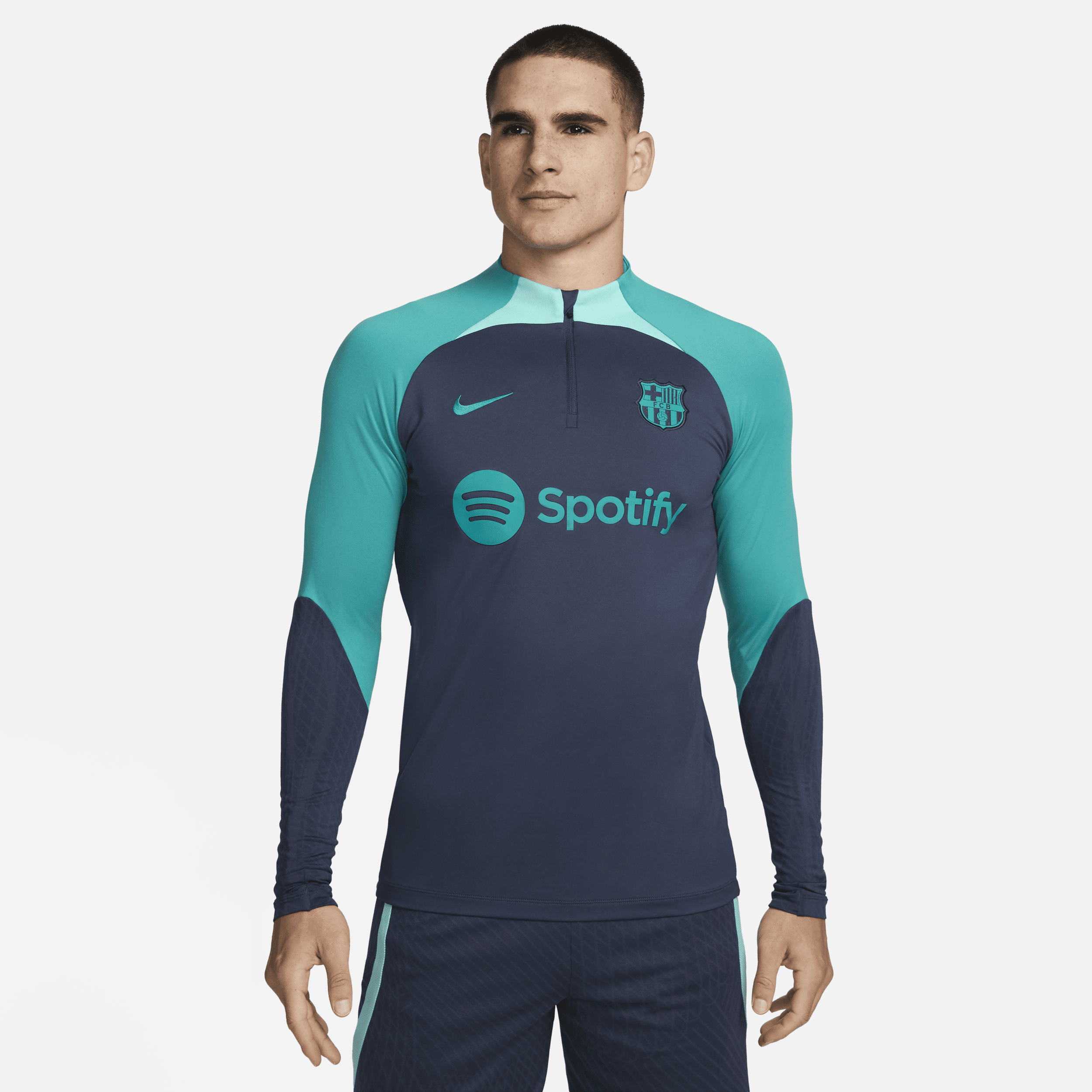 FC Barcelona Strike Camiseta de entrenamiento de fútbol de tejido Knit Nike Dri-FIT - Hombre - Azul
