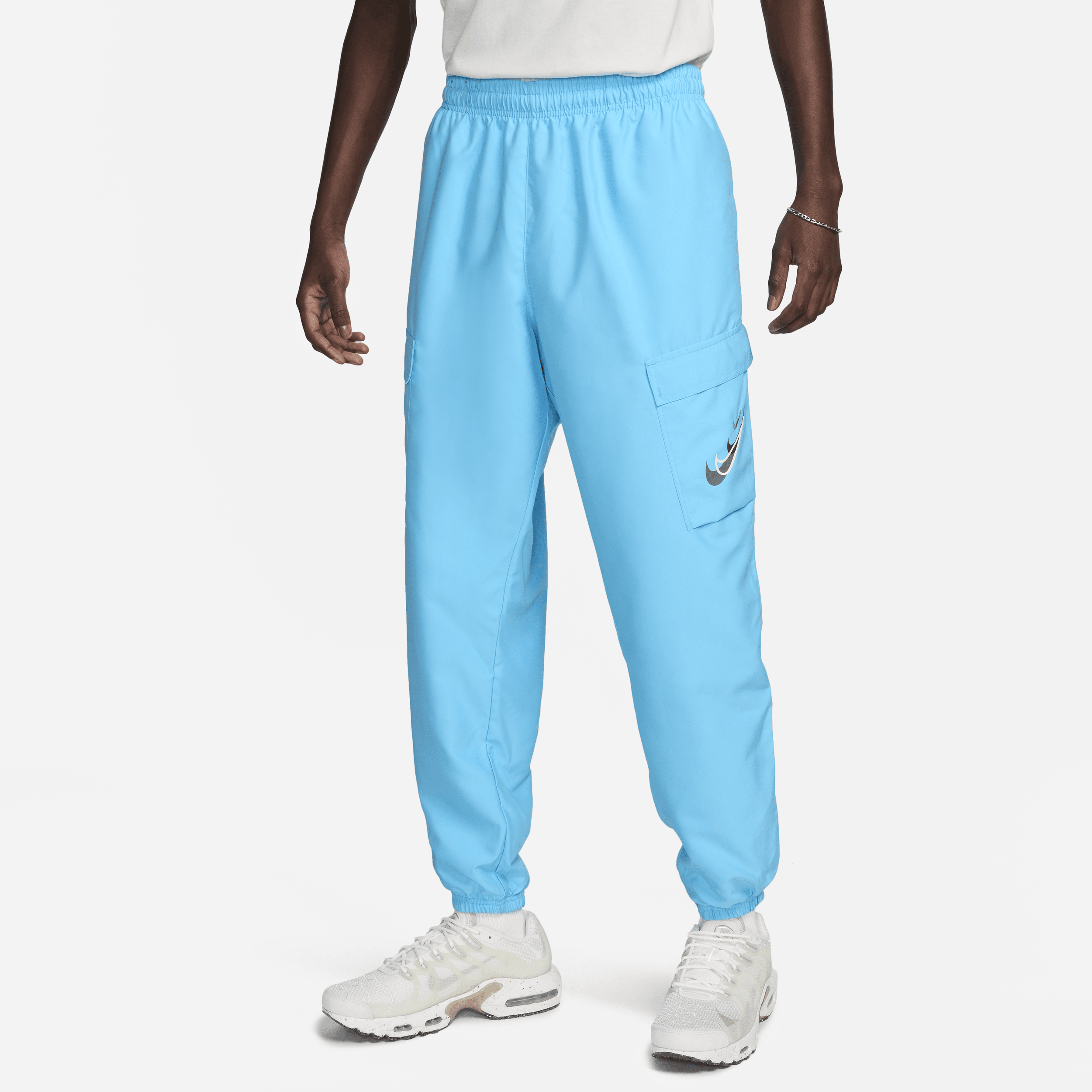 Nike Sportswear-vævede cargo-bukser til mænd - blå