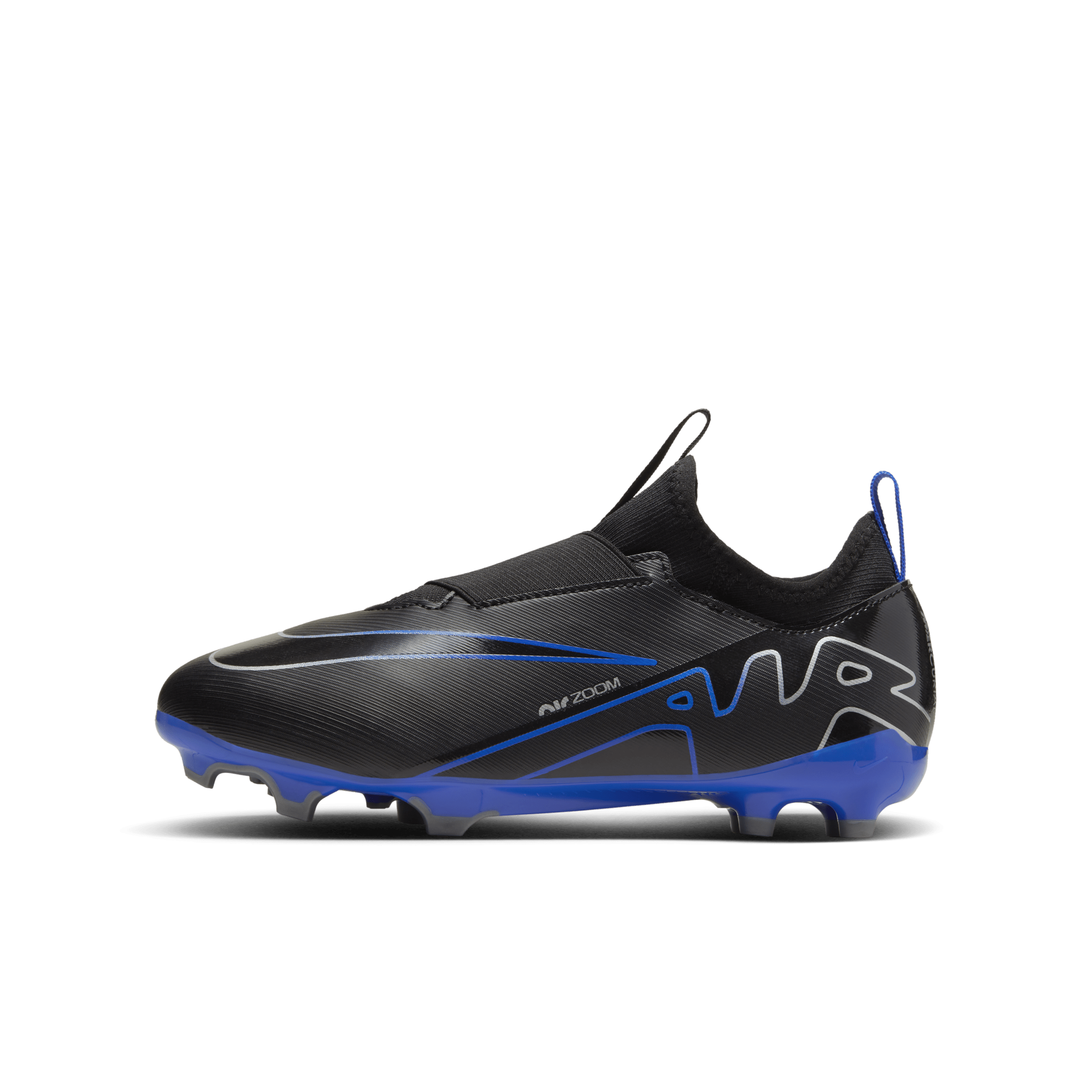 Nike Jr. Mercurial Vapor 15 Academy low top voetbalschoenen voor kleuters/kids (meerdere ondergronden) - Zwart