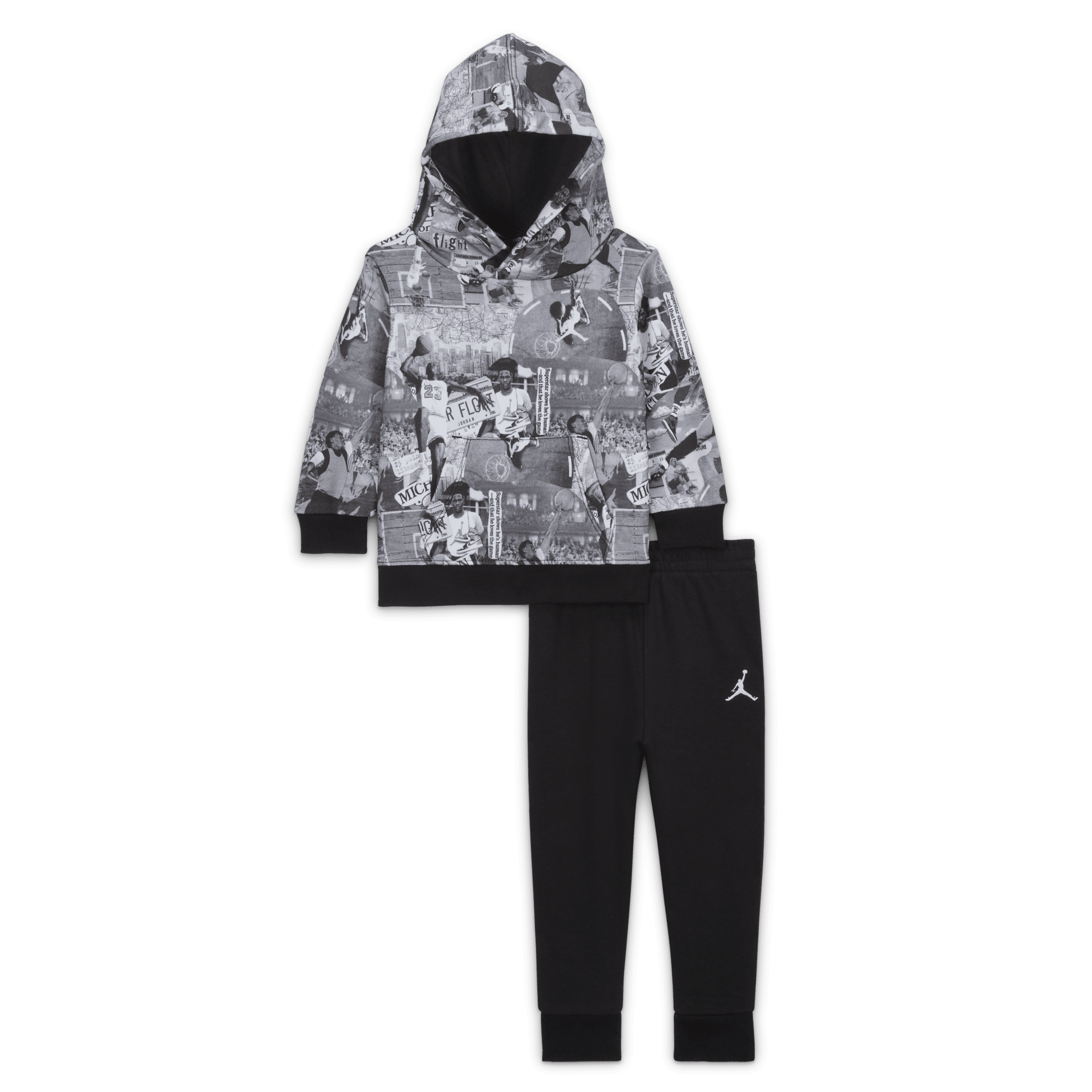 【ナイキ(NIKE)公式ストア】ジョーダン MJ ブルックリン ベビー ツーピース プリント フレンチ テリー パーカー セットアップ HQ8248-010 ブラック 【ナイキ(NIKE)公式ストア】ジョーダン MJ ブルックリン ベビー ツーピース プリント フレンチ テリー パーカー セットアップ HQ8248-010 ブラック