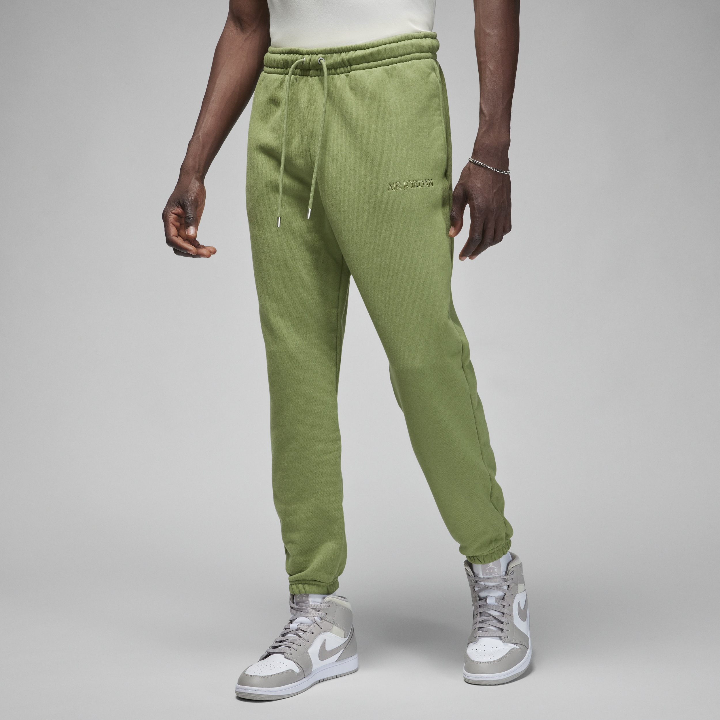 Jordan Wordmark-fleecebukser til mænd - grøn