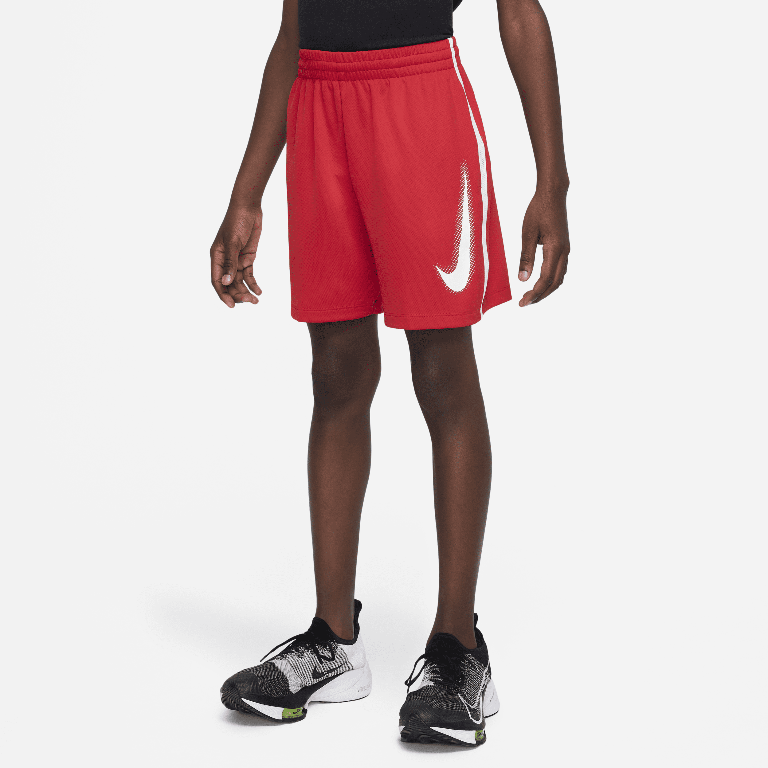 Nike Multi Dri-FIT-træningsshorts med grafik til større børn (drenge) - rød