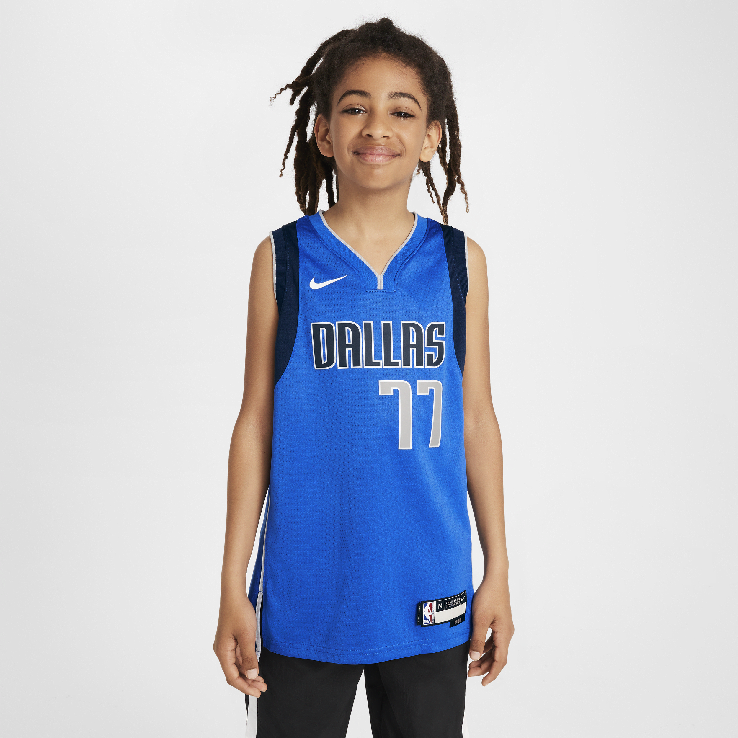 Maglia Dallas Mavericks 2023/24 Icon Edition Swingman Nike NBA – Ragazzo/a - Blu