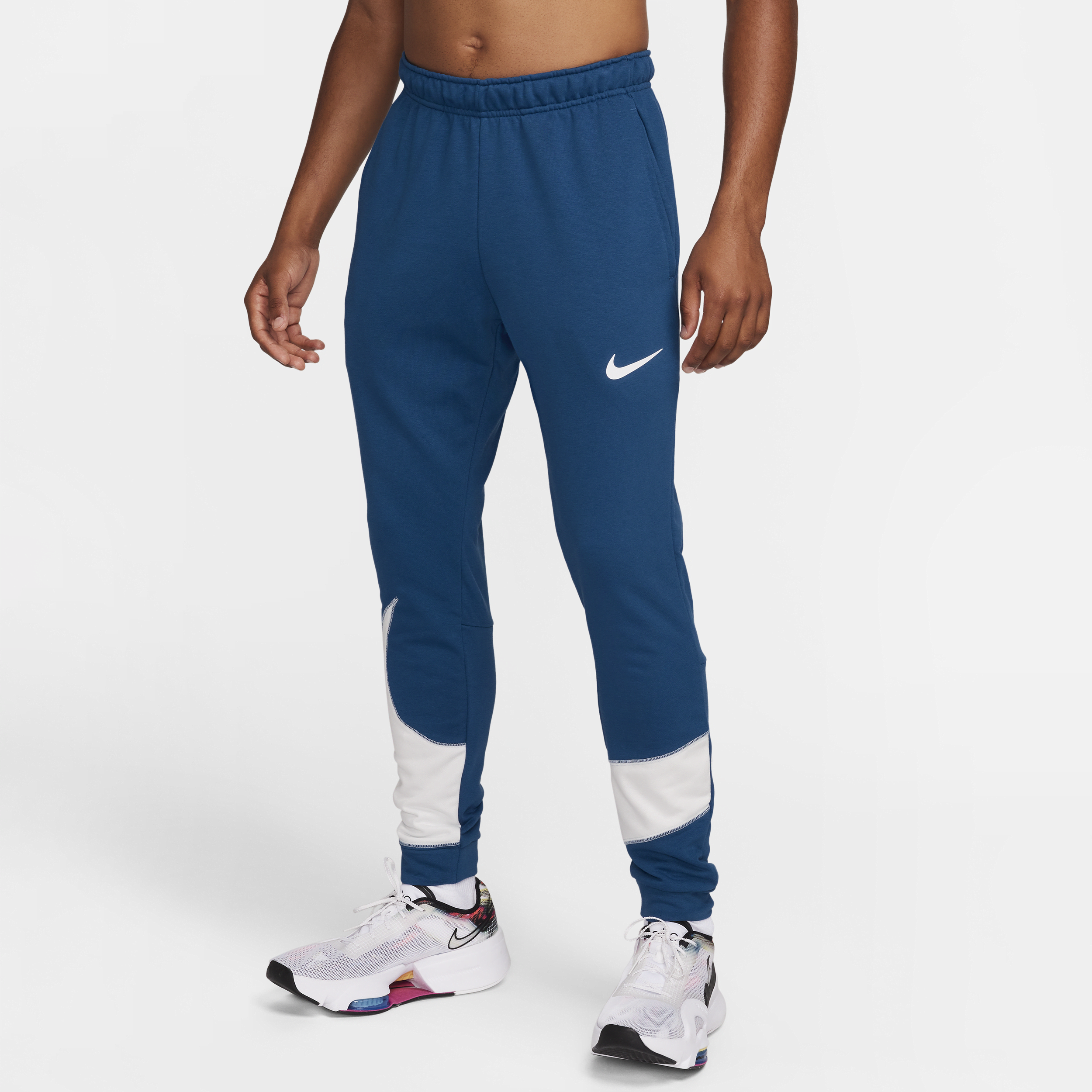 Faconsyede Nike Dri-FIT-fitnessbukser til mænd - blå