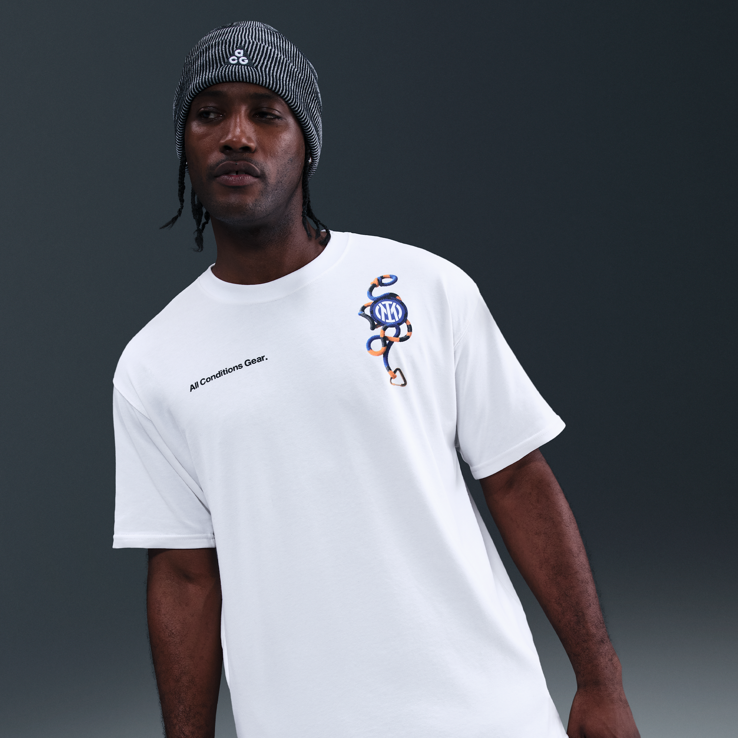 Inter Milan Men's Nike ACG Football T-Shirt - White | IF0513-100