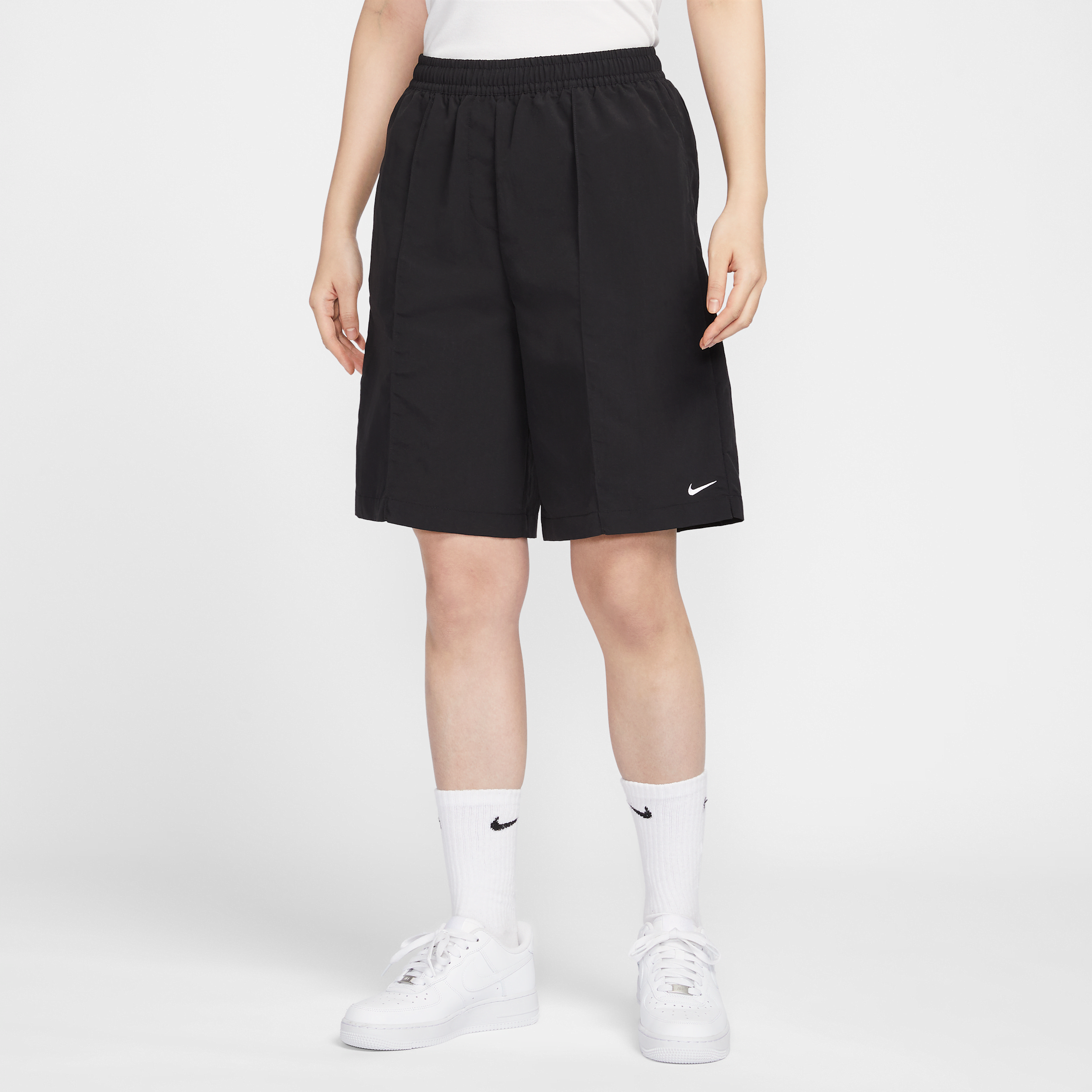 【ナイキ(NIKE)公式ストア】ナイキ スポーツウェア エブリシング ウーブン ウィメンズ ハイウエスト 23cm ショートパンツ HJ1398-010 ブラック 【ナイキ(NIKE)公式ストア】ナイキ スポーツウェア エブリシング ウーブン ウィメンズ ハイウエスト 23cm ショートパンツ HJ1398-010 ブラック