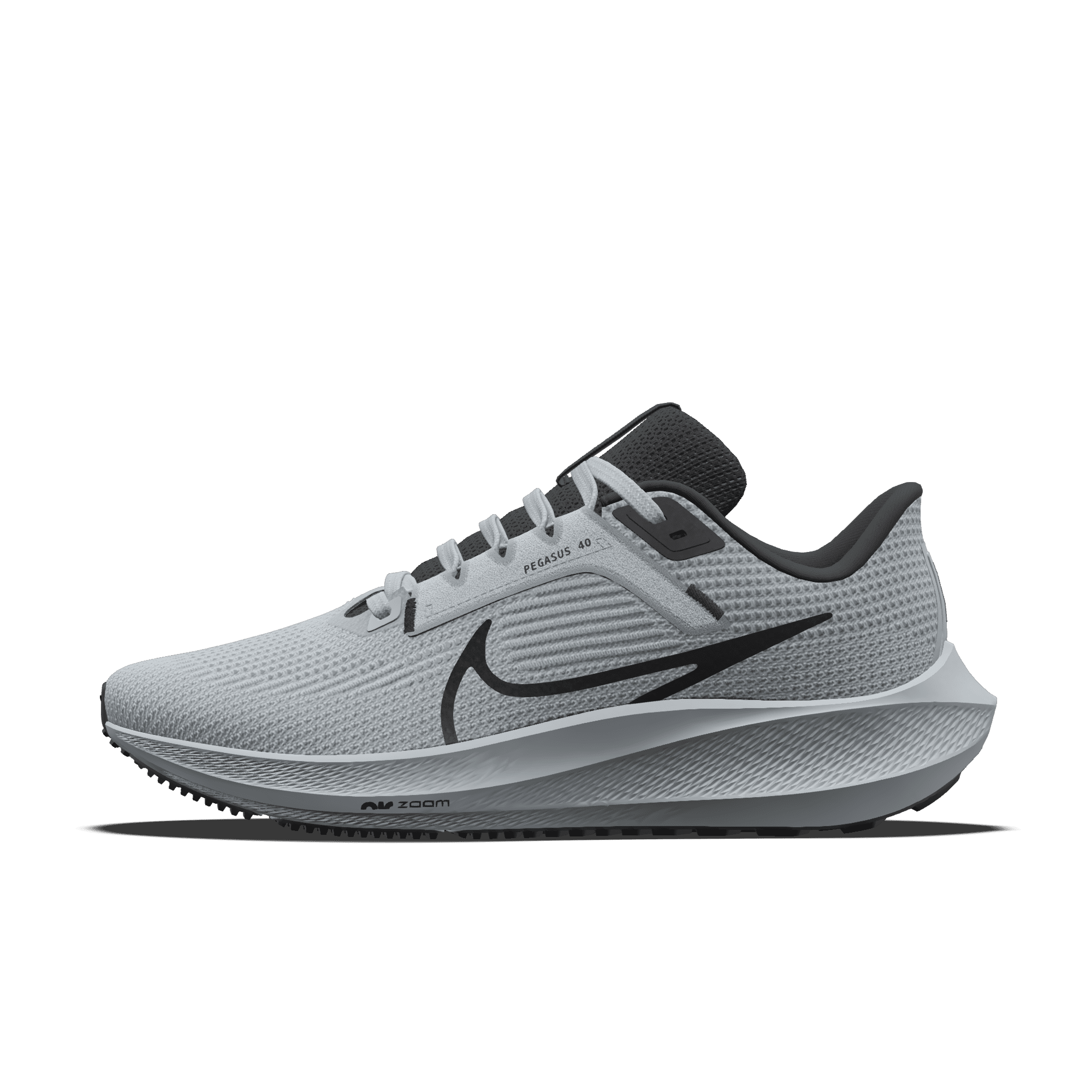 Nike Pegasus 40 By You custom hardloopschoenen voor heren (straat) - Grijs