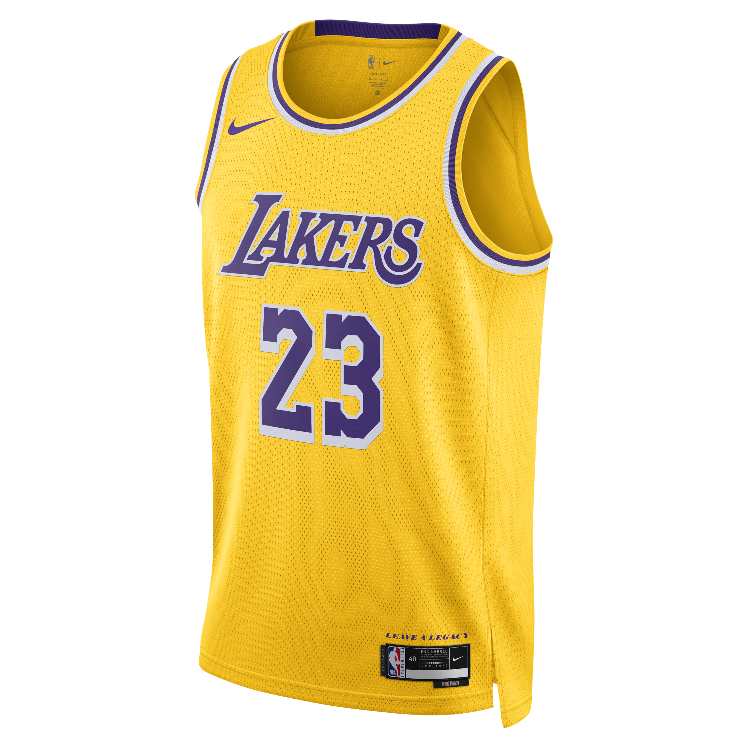 Maglia Los Angeles Lakers Icon Edition 2022/23 Swingman Nike Dri-FIT NBA – Uomo - Giallo