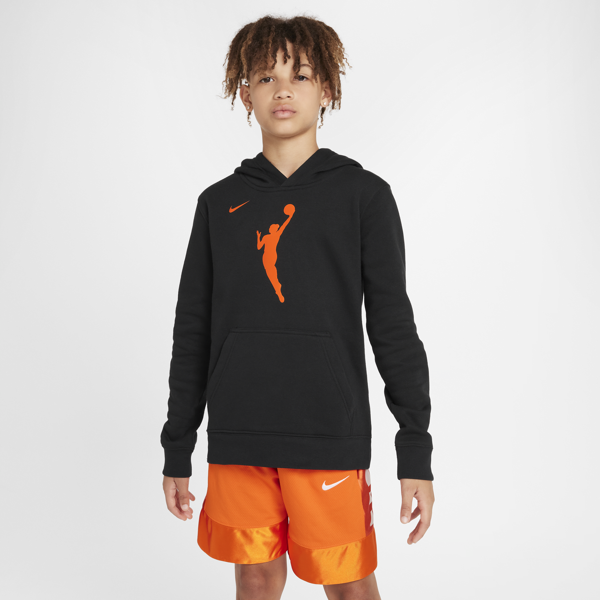 Team 13 Essential Nike WNBA-pullover-hættetrøje til større børn - sort