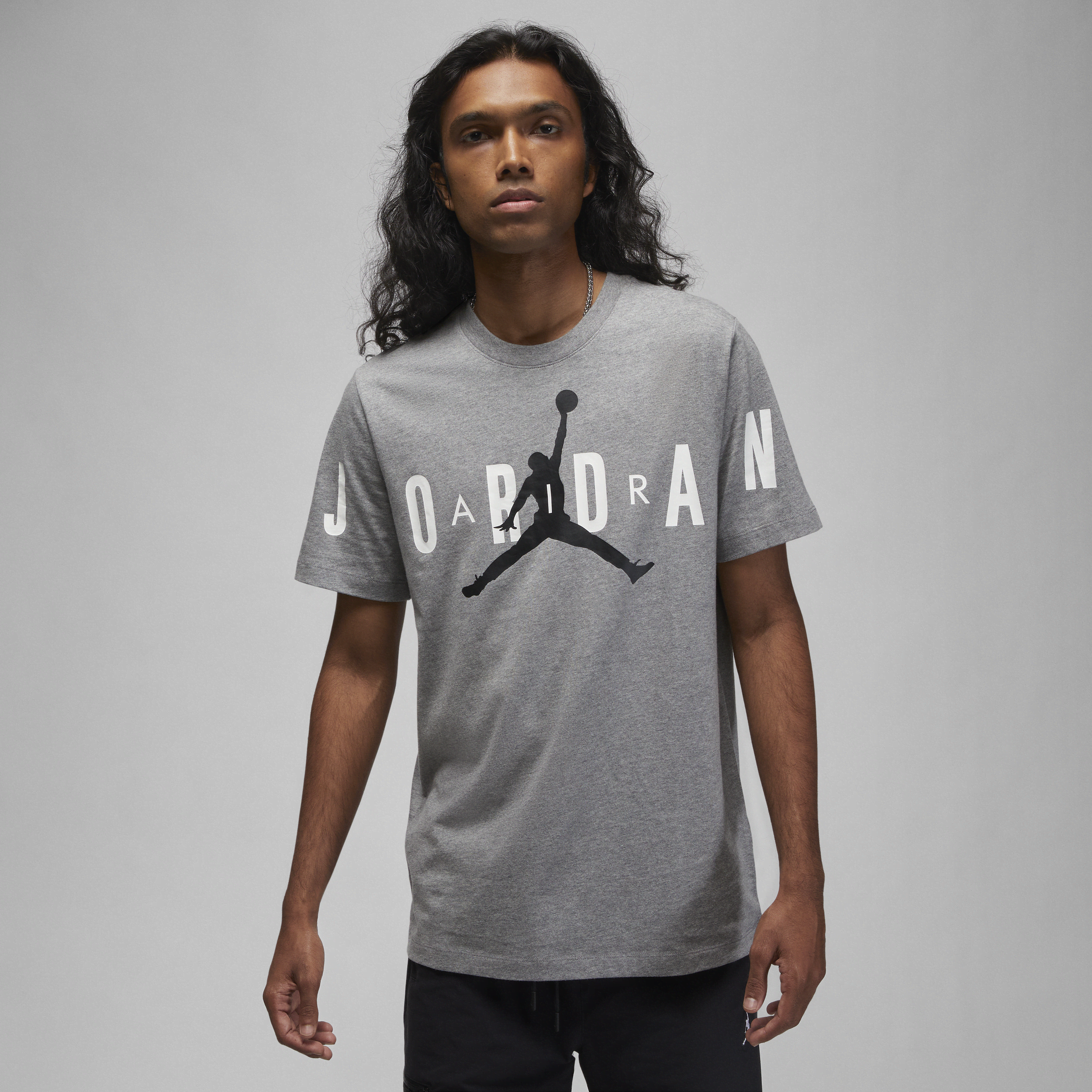 Nike Strækbar Jordan Air-T-shirt til mænd - grå