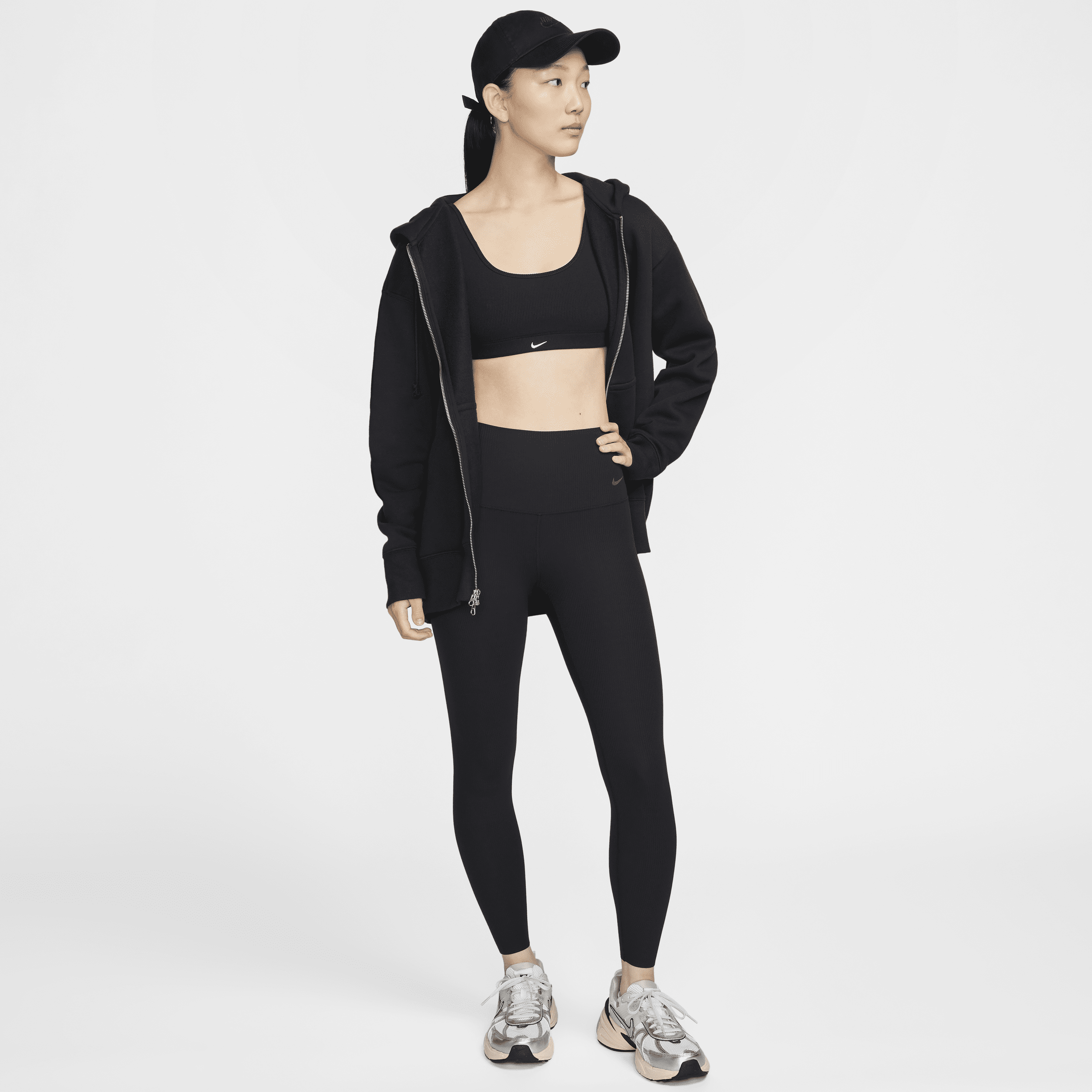【ナイキ(NIKE)公式ストア】ナイキ ゼンビー リブ ウィメンズ ジェントルサポート ハイウエスト 7/8 レギンス HF1444-010 ブラック 【ナイキ(NIKE)公式ストア】ナイキ ゼンビー リブ ウィメンズ ジェントルサポート ハイウエスト 7/8 レギンス HF1444-010 ブラック