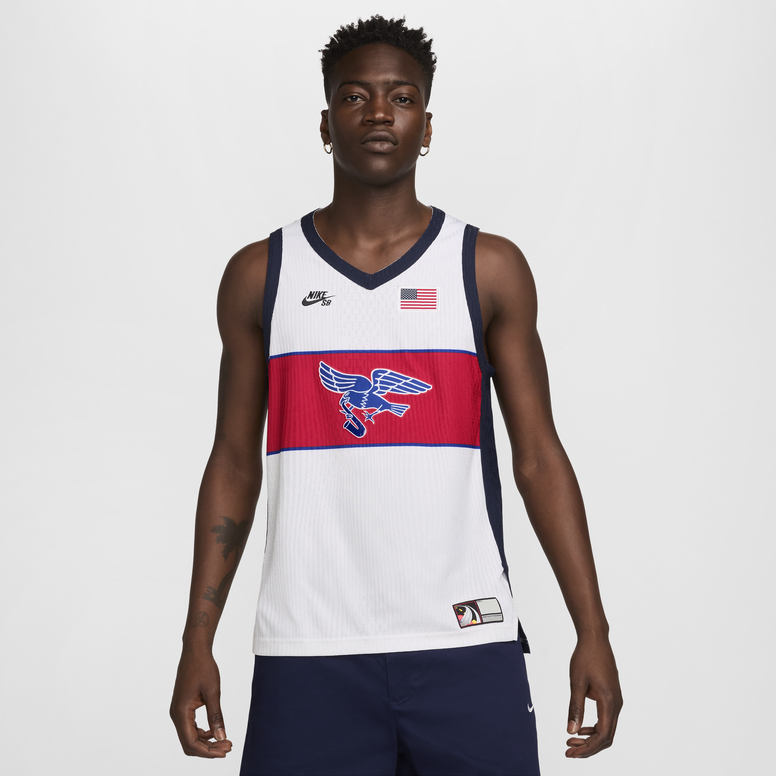 【ナイキ(NIKE)公式ストア】ナイキ SB USA メンズ Dri-FIT ADV スリーブレス スケートボードジャージー FZ4073-100 ホワイト 【ナイキ(NIKE)公式ストア】ナイキ SB USA メンズ Dri-FIT ADV スリーブレス スケートボードジャージー FZ4073-100 ホワイト