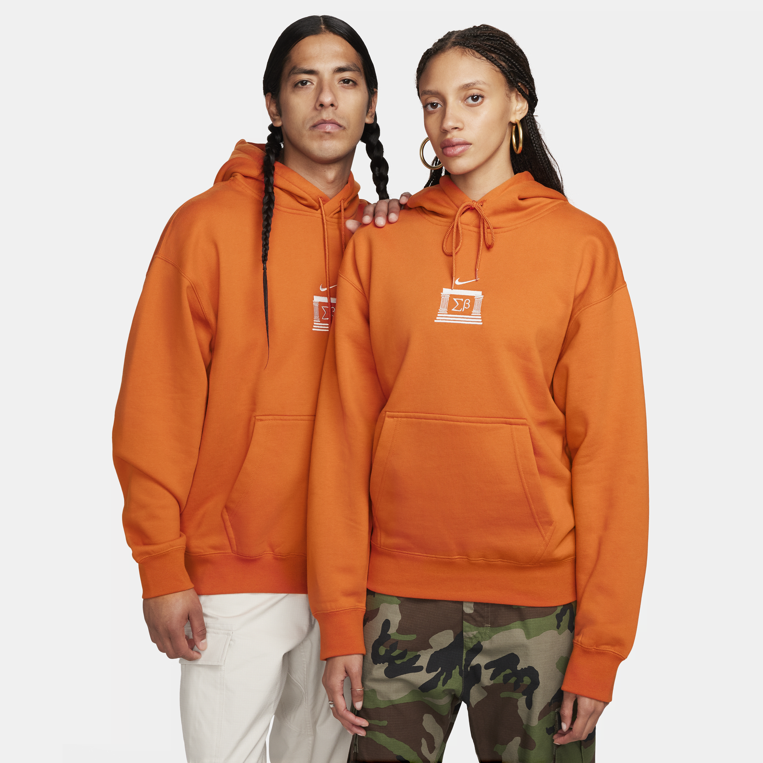 Nike SB Pullover-skaterhættetrøje i fleece - Orange