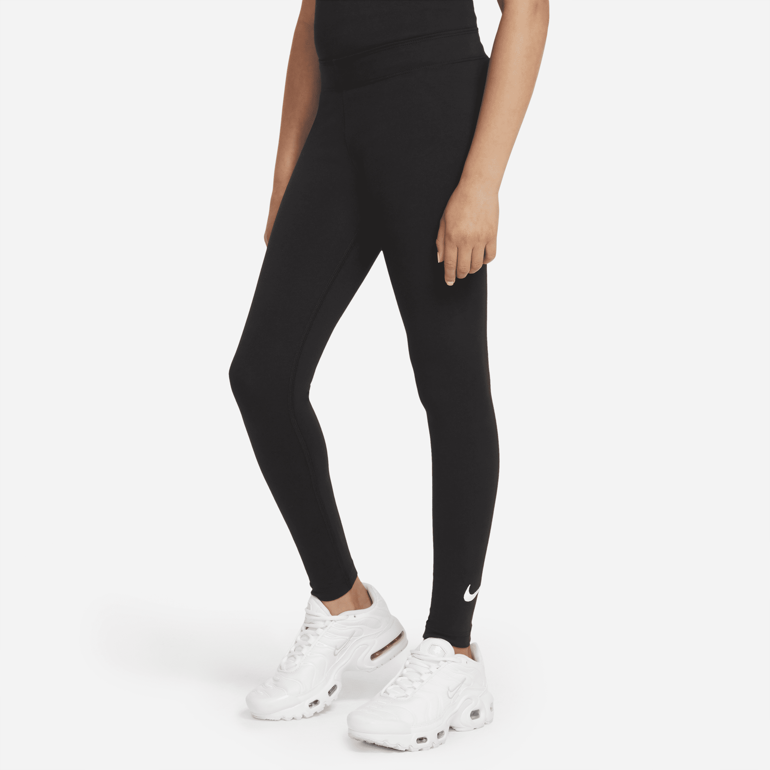 Nike Sportswear Favorites-Swoosh-leggings til større børn (piger) - sort