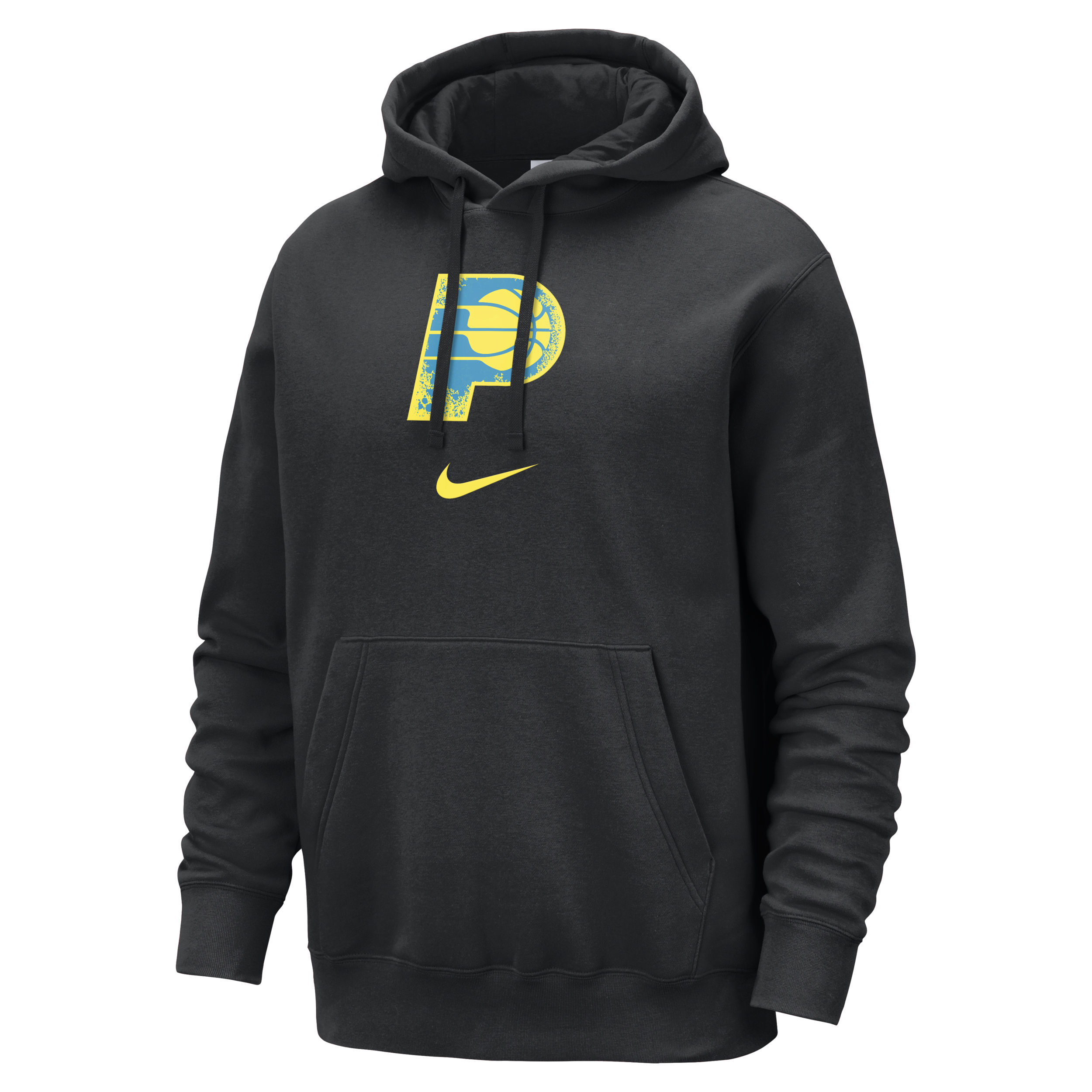 Felpa pullover con cappuccio Indiana Pacers Club Fleece City Edition Nike NBA – Uomo - Nero