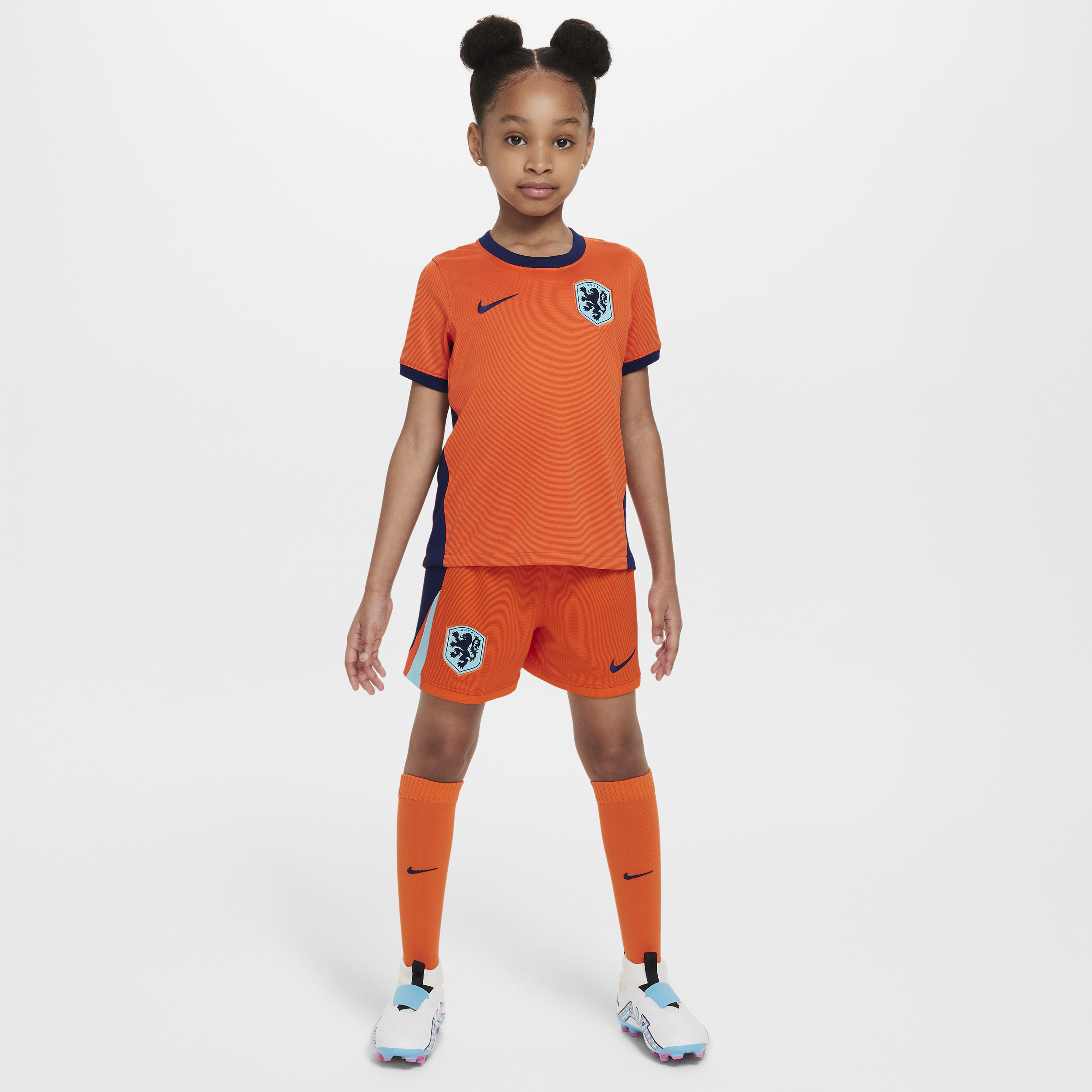 Divisa da calcio replica in 3 pezzi Nike Olanda 2024 Stadium per bambino/a – Home - Arancione