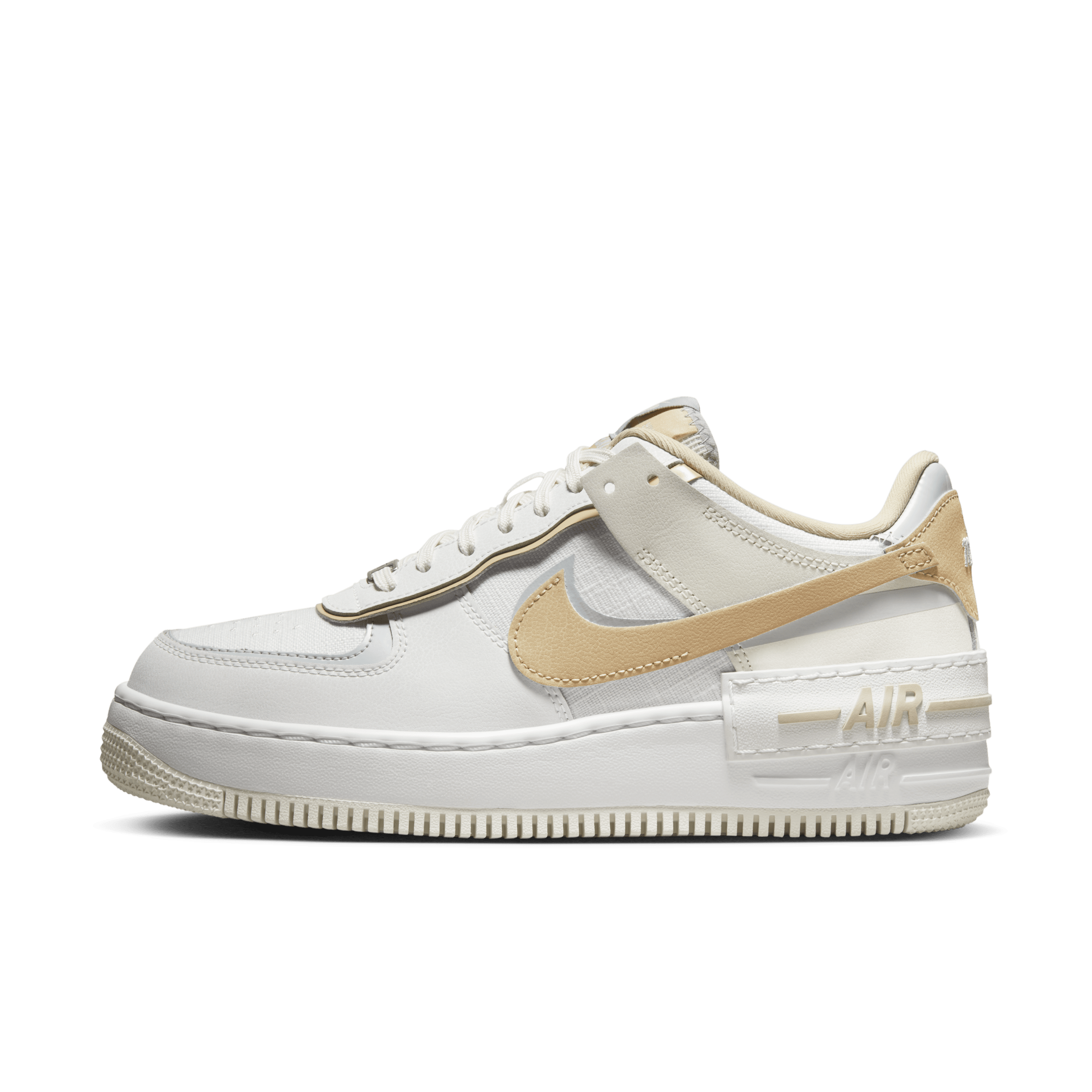 Nike Air Force 1 Low Shadow Womens Sail Tan Shoes DV7449 100