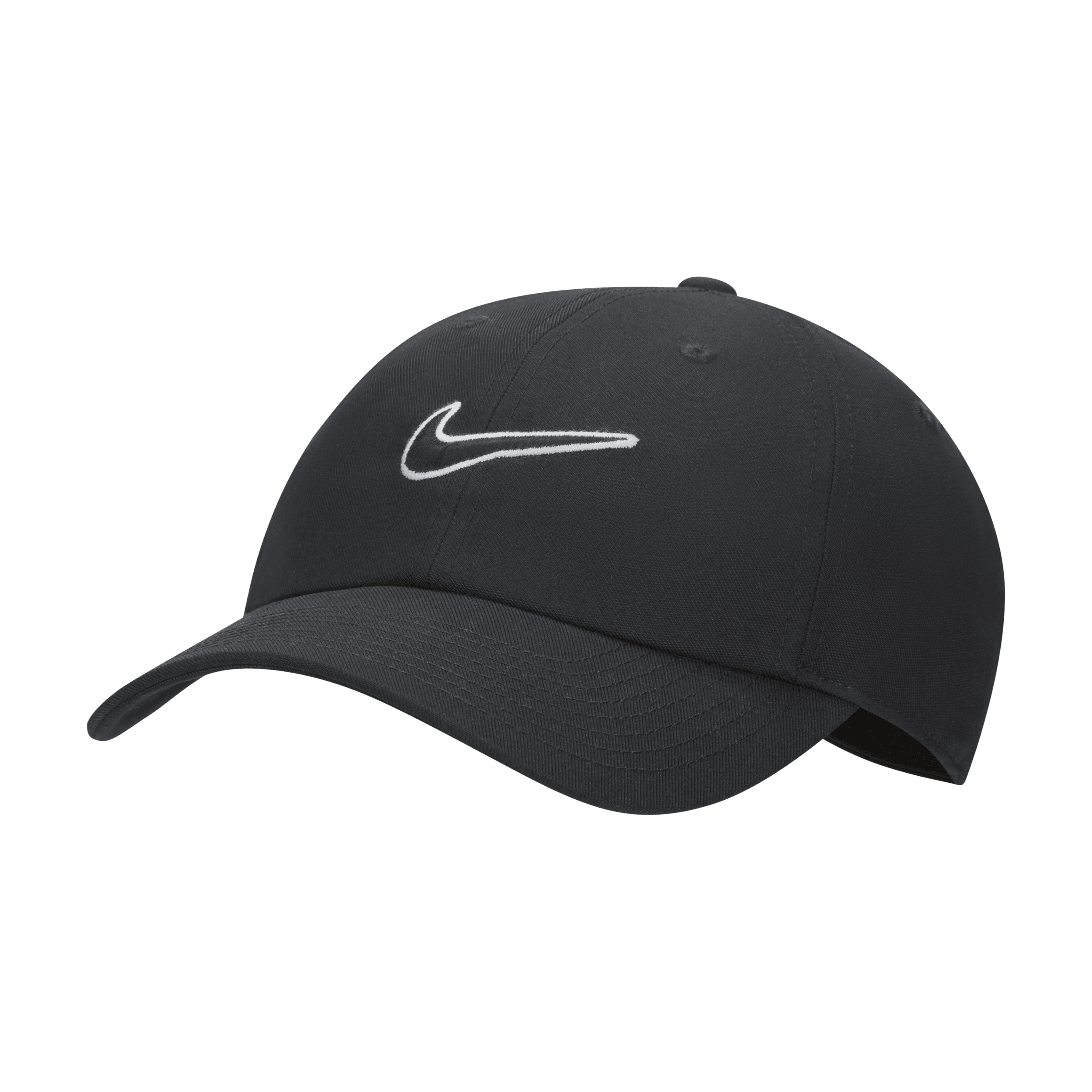 Nike Club Gorra sin estructura con logotipo Swoosh - Negro