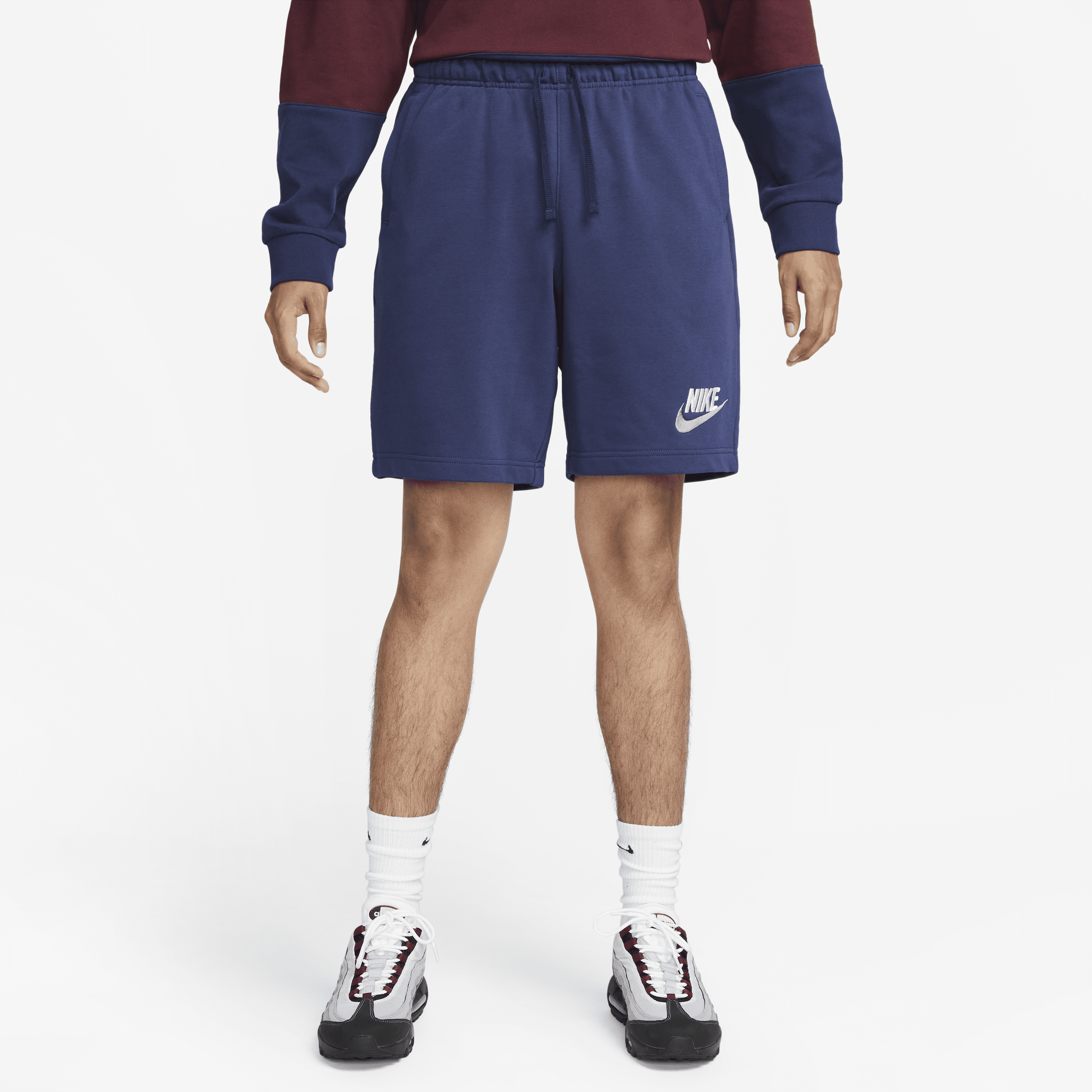 Nike Club-shorts i french terry til mænd - blå