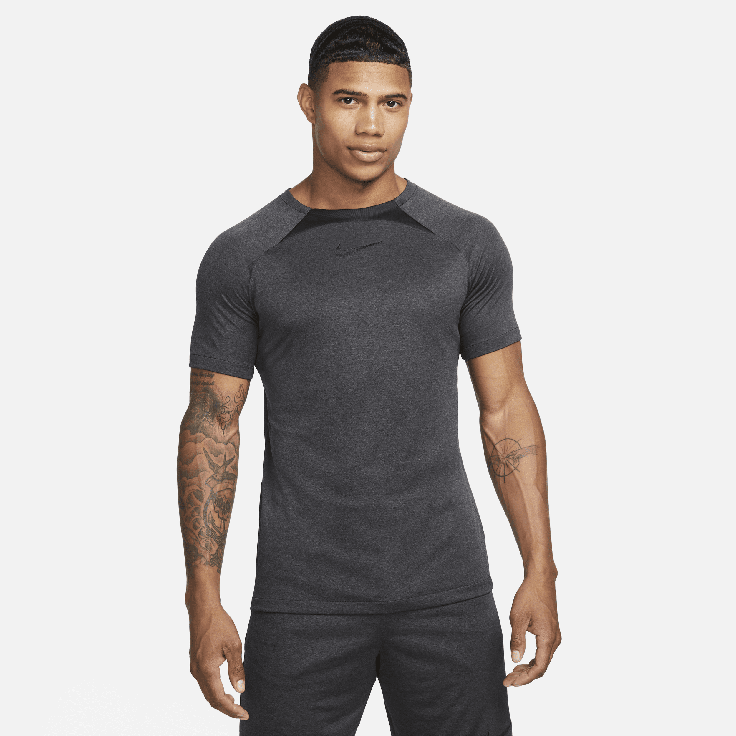 Kortærmet Nike Academy-Dri-FIT-fodboldtrøje til mænd - sort