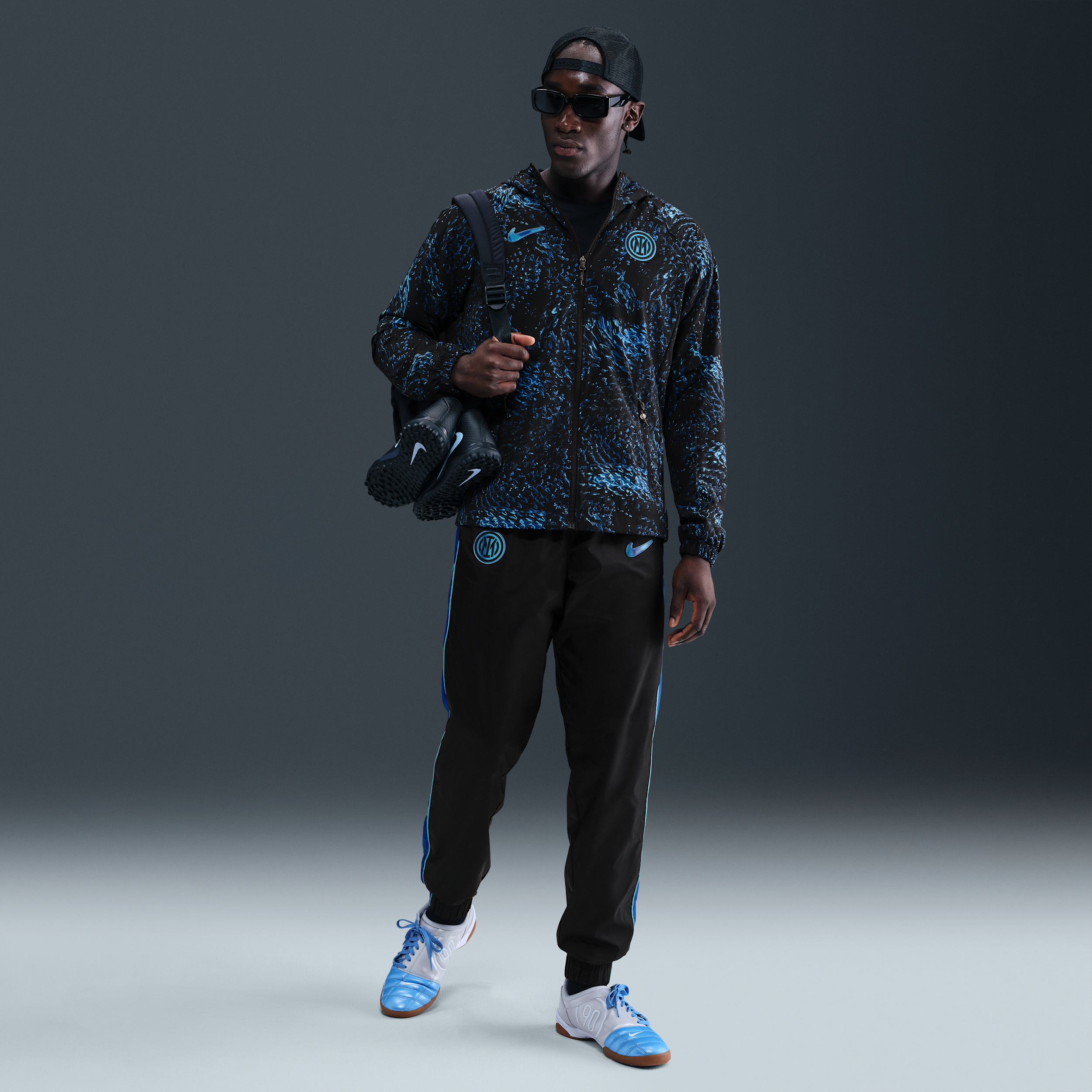 Inter Milan AWF Men's Nike Football Woven Jacket - Blue - Nylon