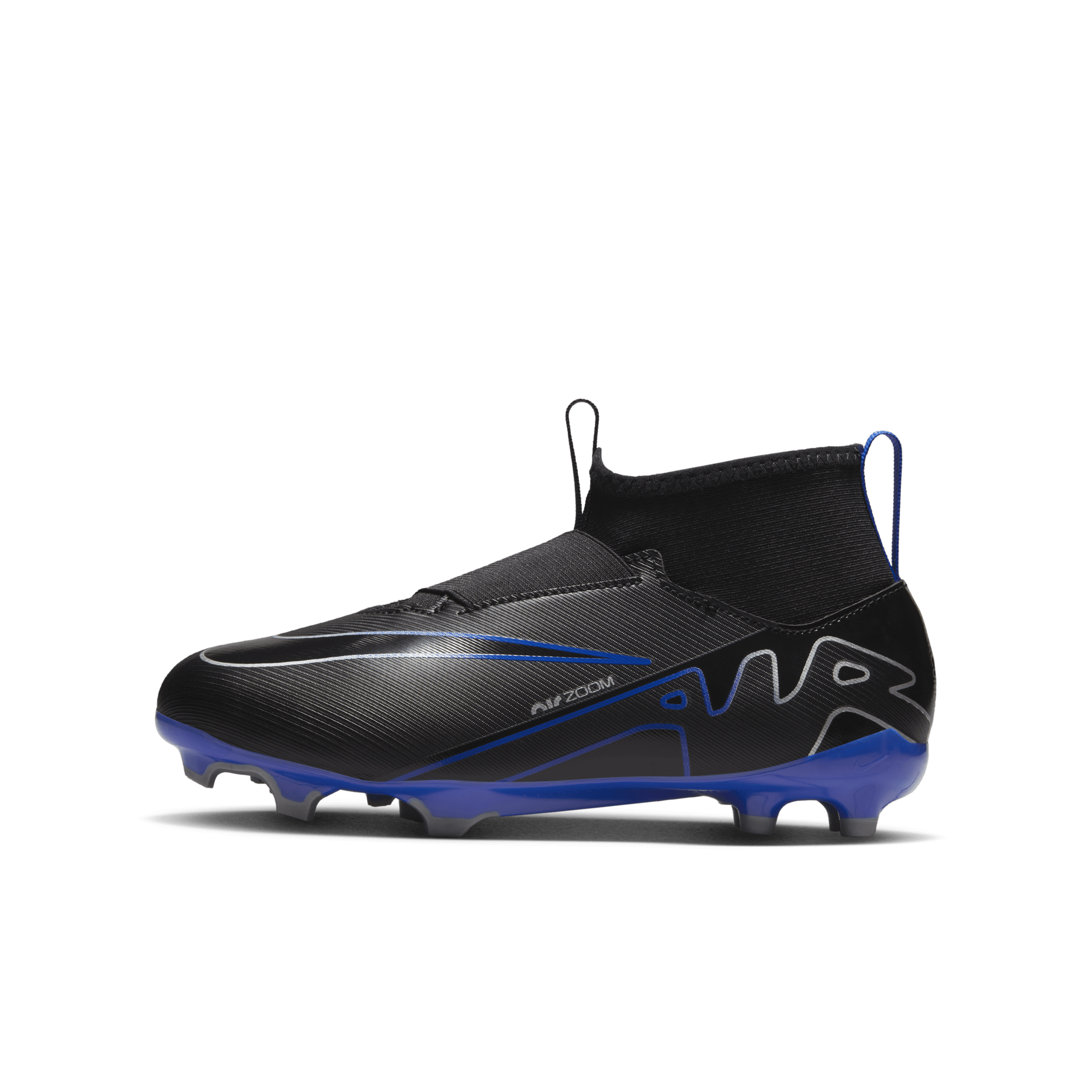 Nike Jr. Mercurial Superfly 9 Academy High Top-fodboldstøvler til flere typer underlag til mindre/større børn - sort