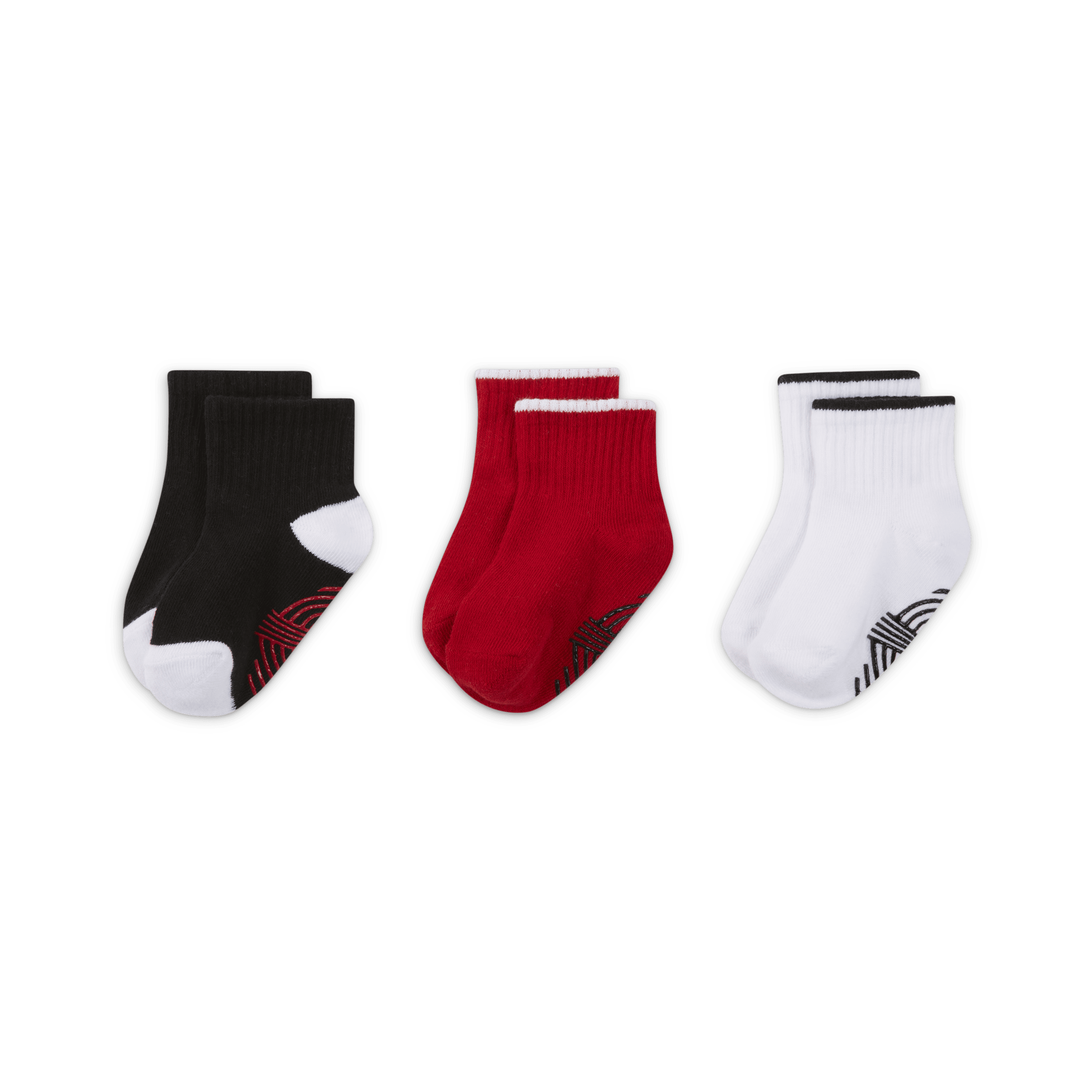 【ナイキ(NIKE)公式ストア】ジョーダン ベビー グリッパー アンクル ソックス (3足) DO5330-687 レッド 【ナイキ(NIKE)公式ストア】ジョーダン ベビー グリッパー アンクル ソックス (3足) DO5330-687 レッド
